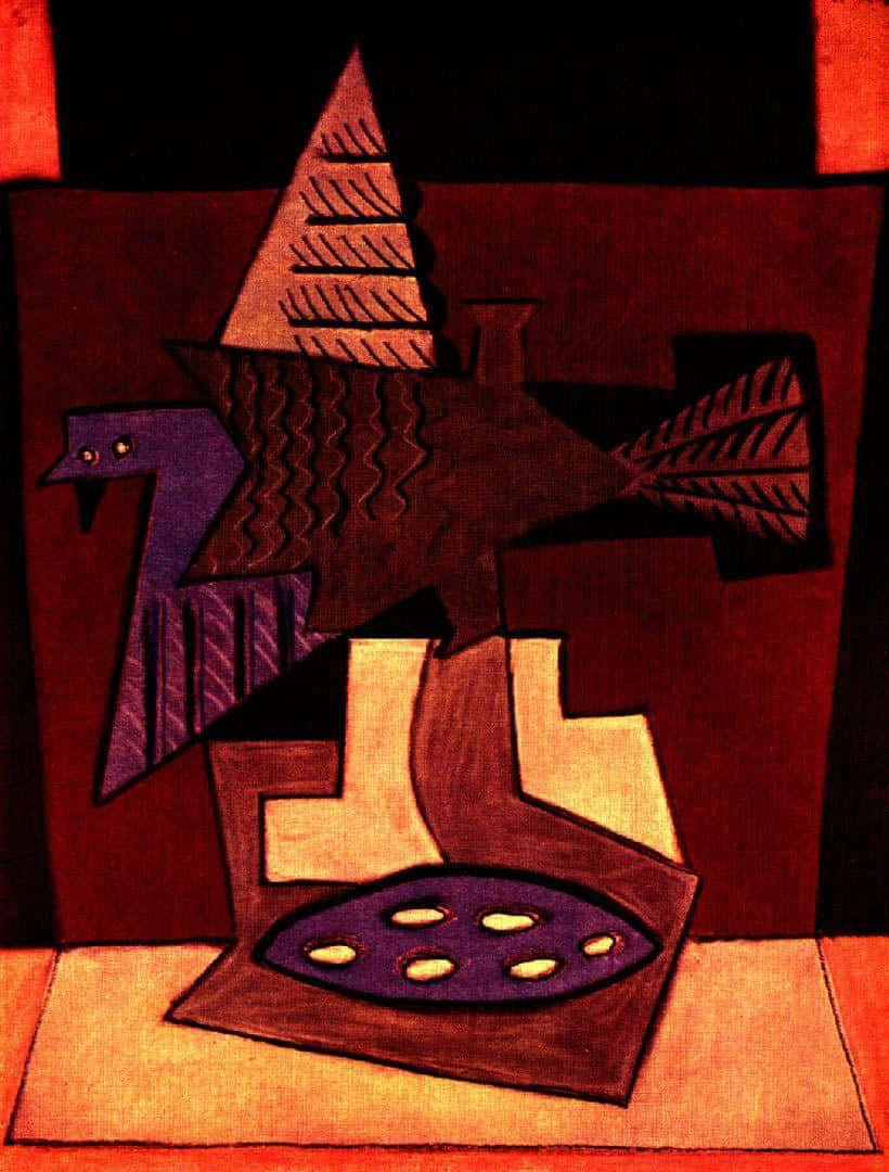 Picasso, abstract bird, geometric patterns, SD Phone Wallpaper