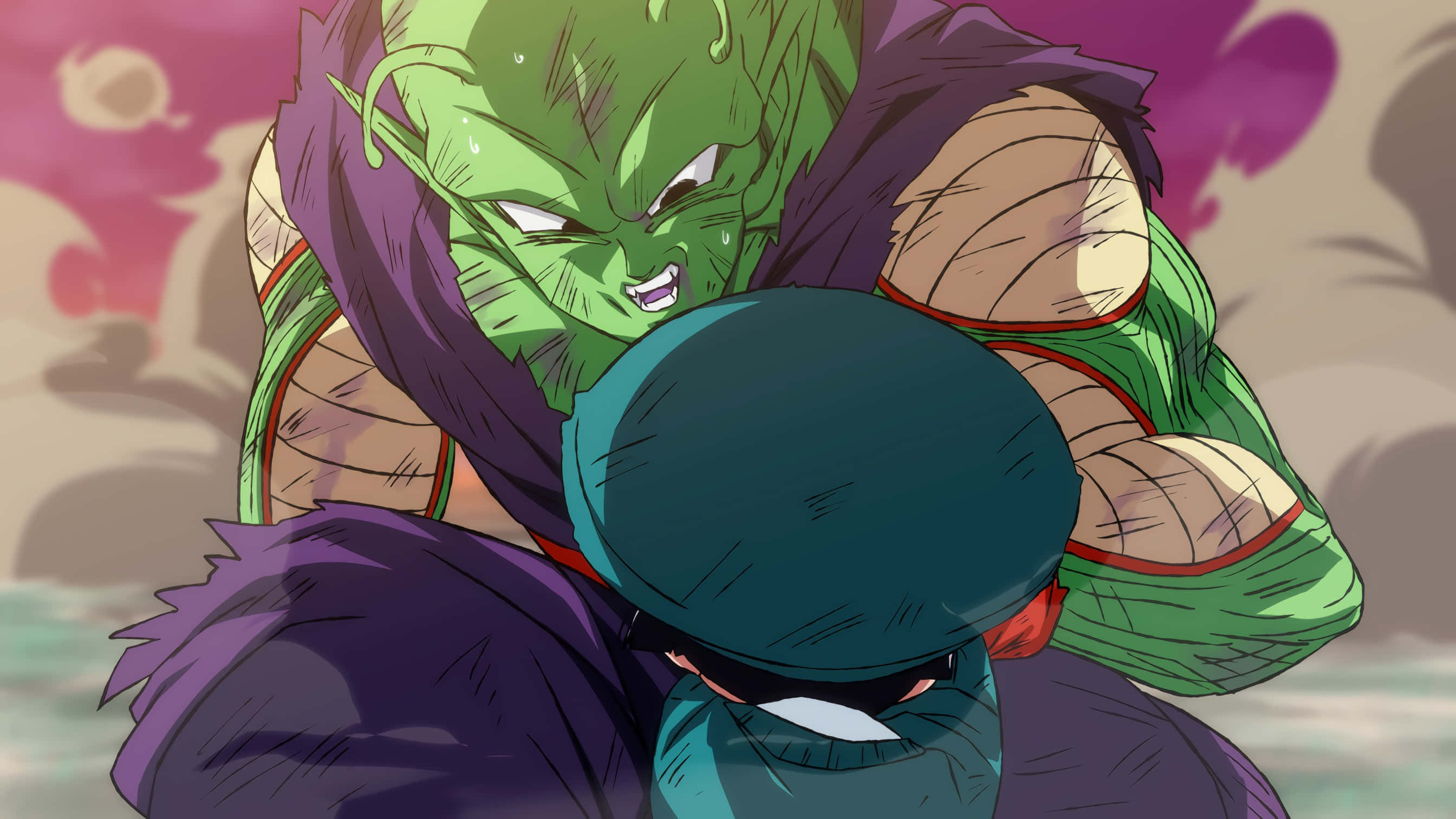 Piccolo, green-skinned, fierce battle stance, 2K Desktop Wallpaper