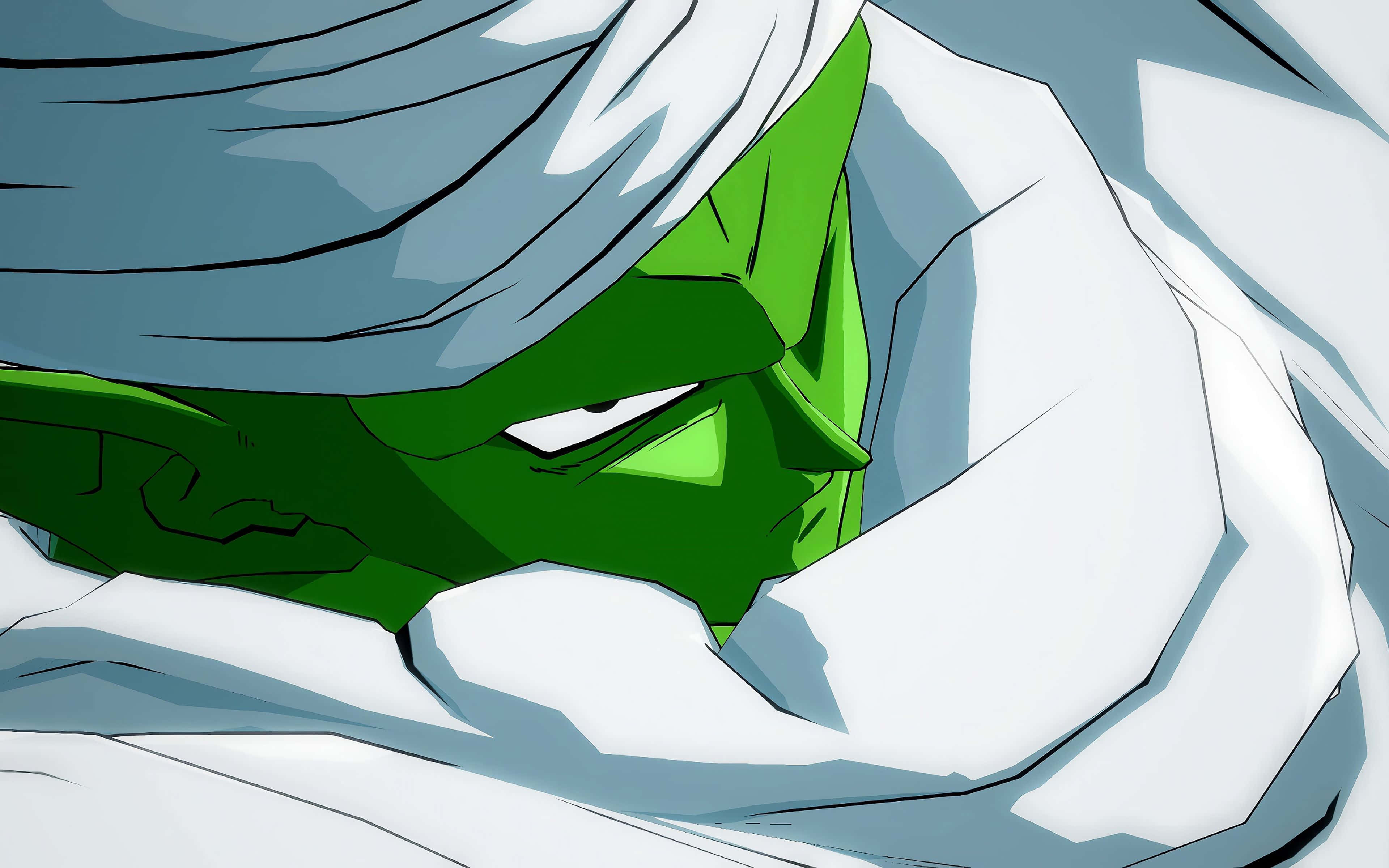 Piccolo, green-skinned, white hair, 4K Desktop Wallpaper