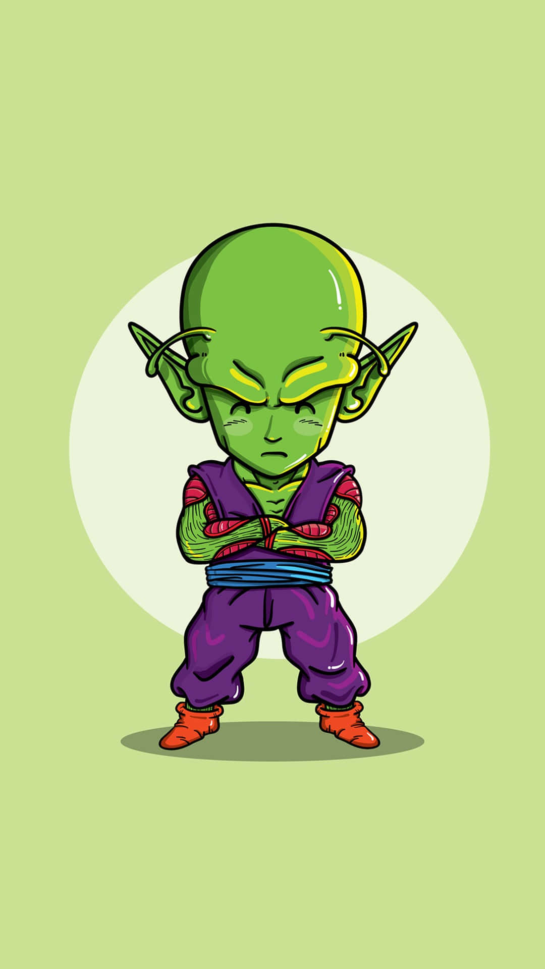 Piccolo, chibi-style, green-skinned, Full HD Phone Wallpaper