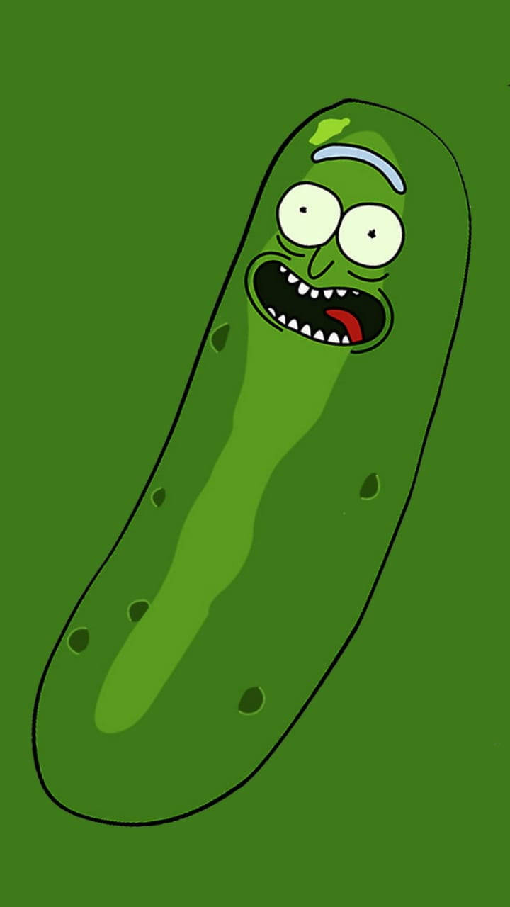 Pickle Rick, green, wide eyes, HD Phone Wallpaper