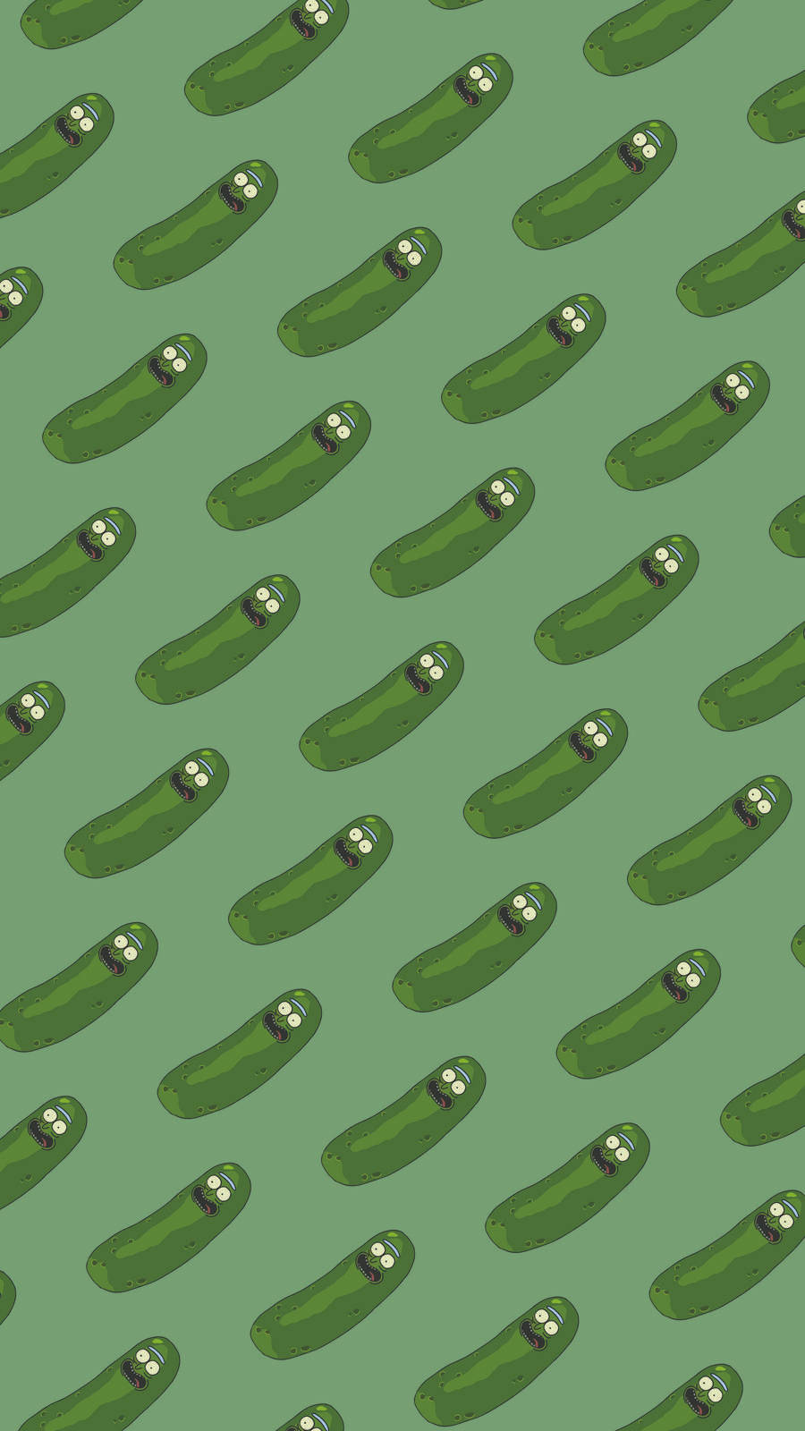 Pickle Rick, goofy eyes, mustaches, HD Phone Wallpaper