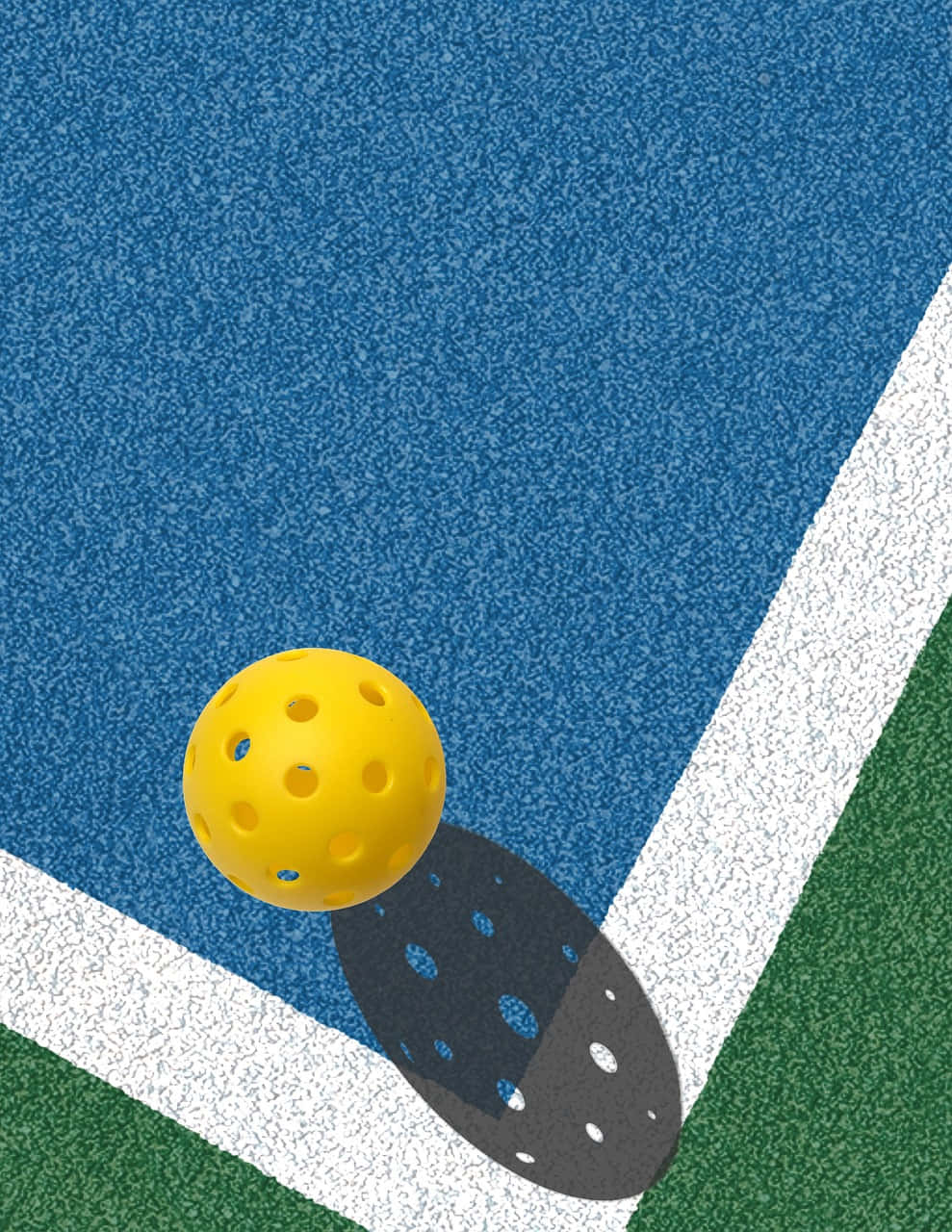 pickleball, blue textured court, white line, HD Phone Wallpaper