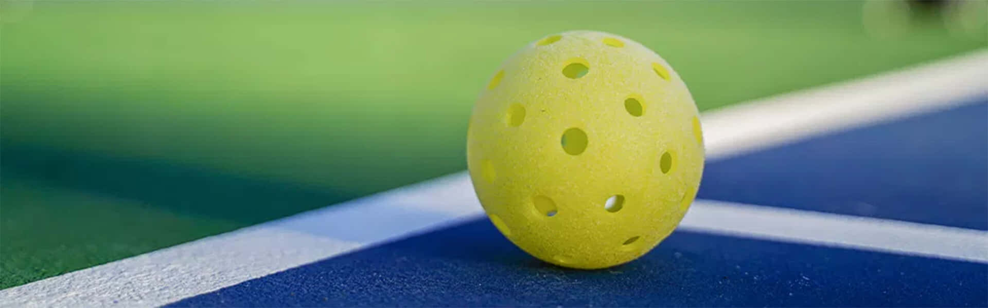 Pickleball, bright yellow, blue and green court, Full HD Desktop Wallpaper