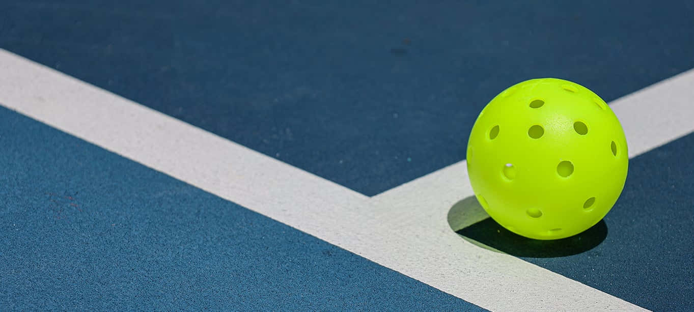 pickleball, yellow, blue court, HD Desktop Wallpaper