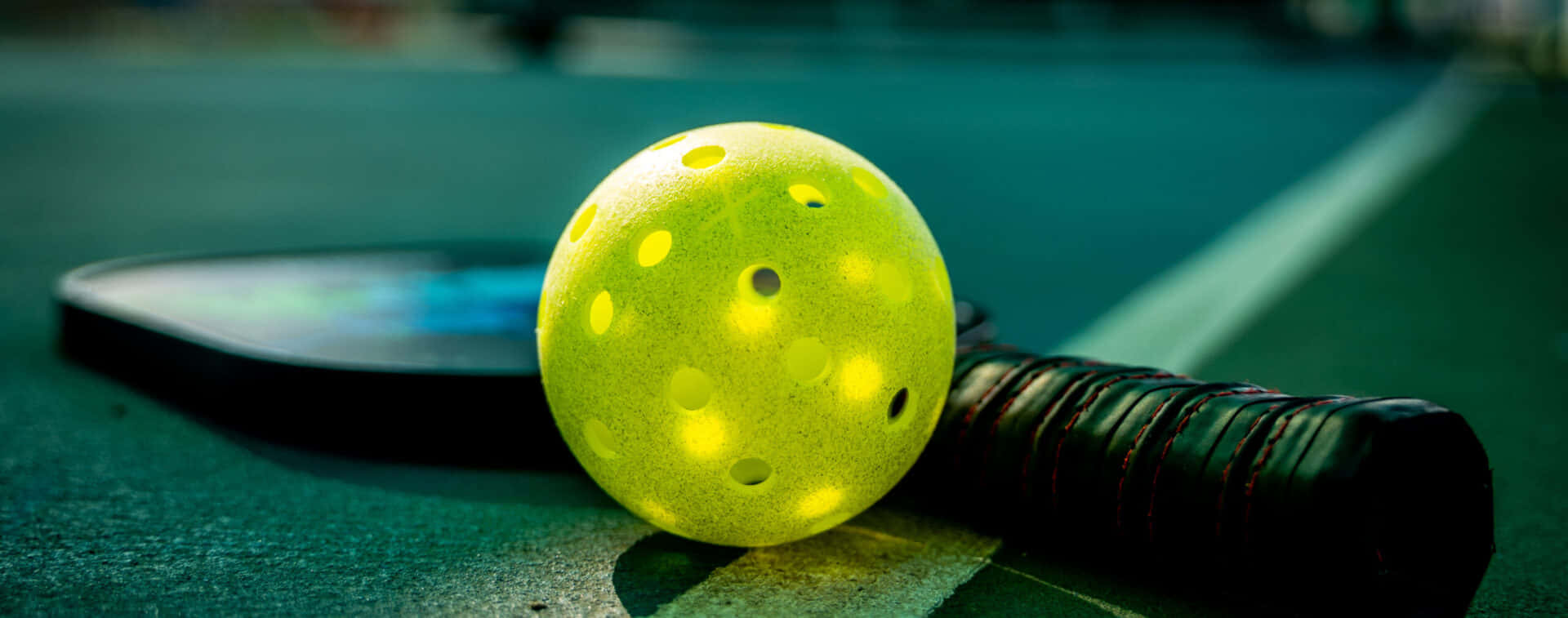 pickleball, paddle, teal court, Full HD Desktop Wallpaper