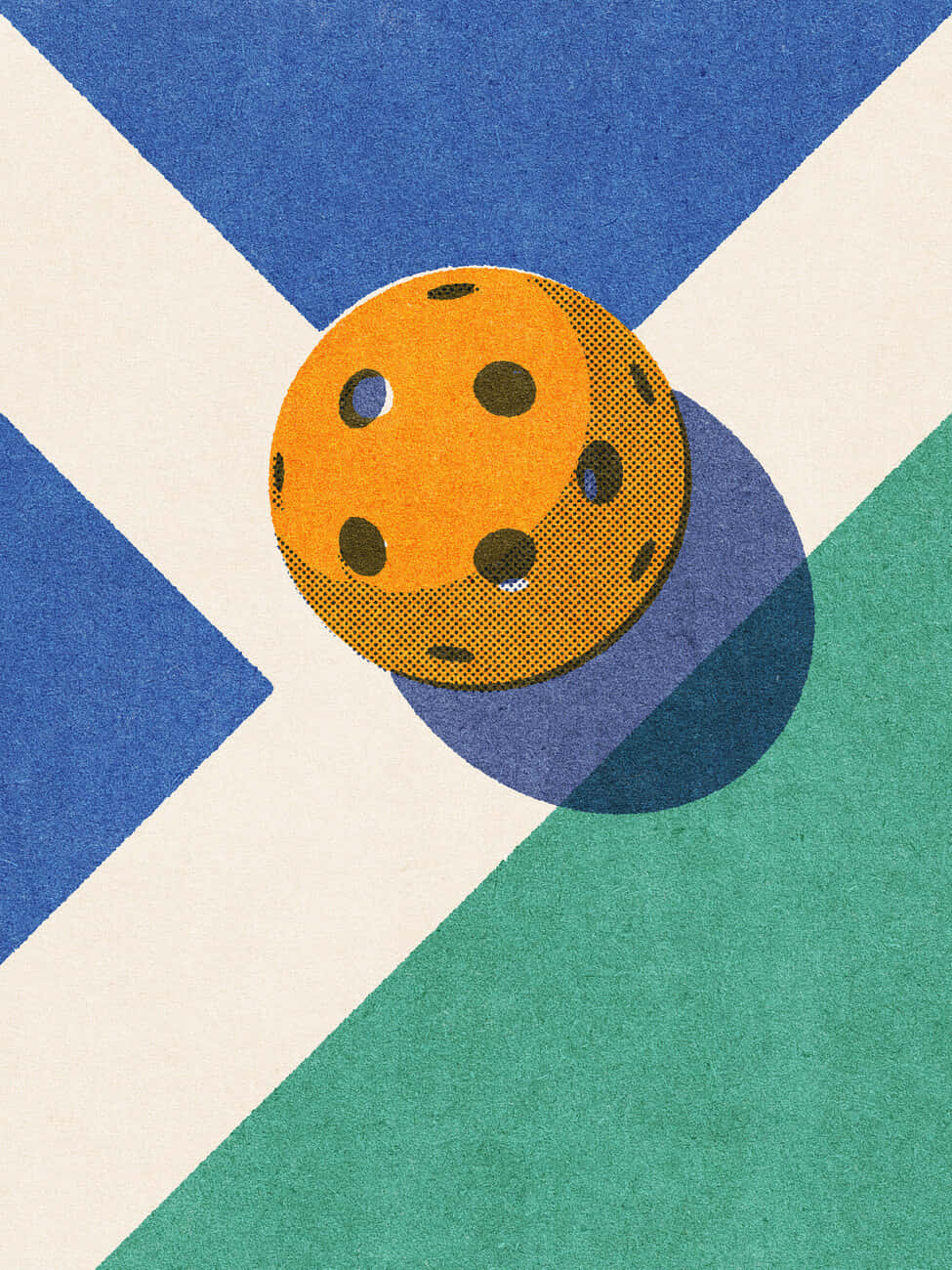 pickleball, orange, black dots, HD Phone Wallpaper