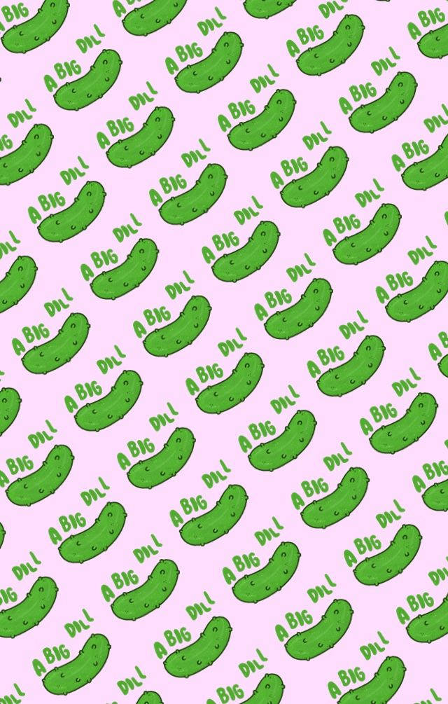 cute pickle pattern art, Whimsical Pickle Pattern Illustration, green cartoon pickles, SD Phone Wallpaper