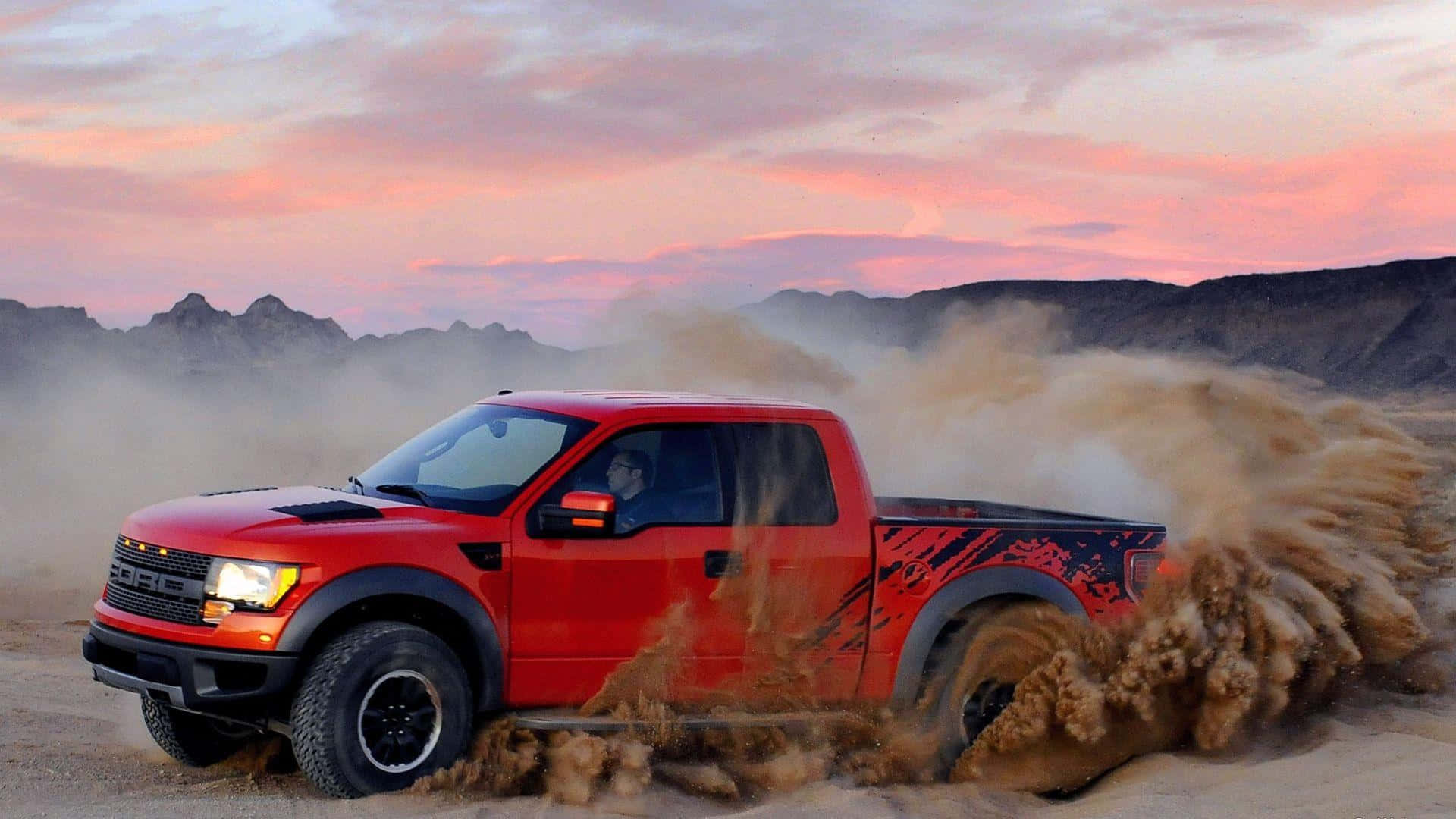 2019 Ford F-150 Raptor, red, desert, Full HD Desktop Wallpaper