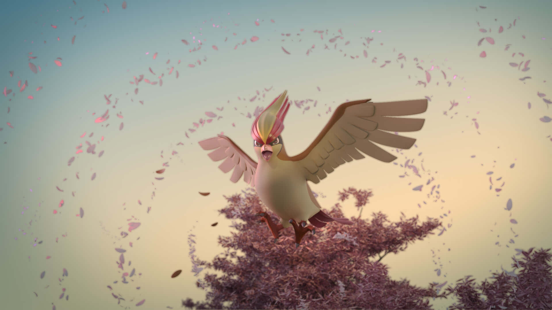 Pidgeotto, anime, sky, Full HD Desktop Wallpaper