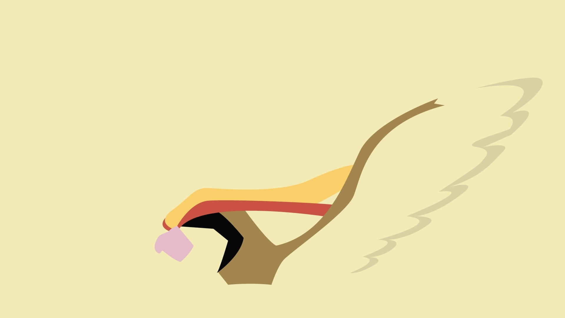 Pidgeotto, yellow, abstract illustration, Full HD Desktop Wallpaper