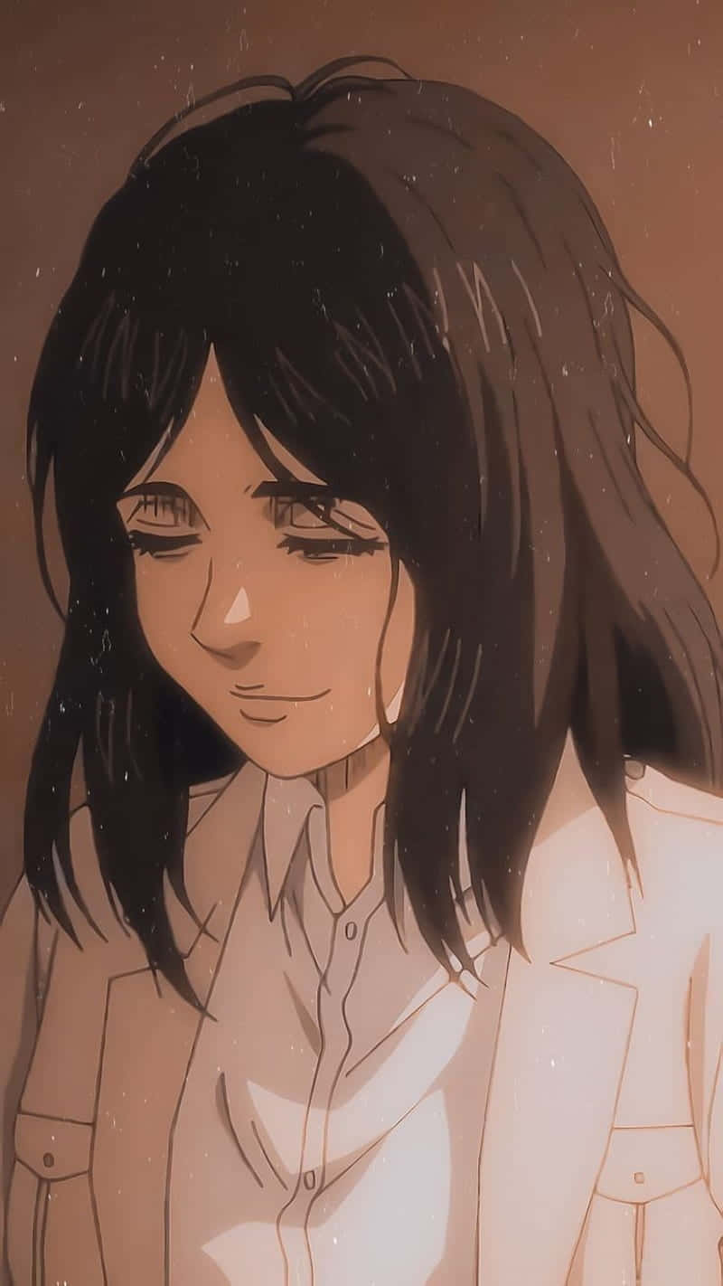 Pieck, anime girl, dark hair, HD Phone Wallpaper
