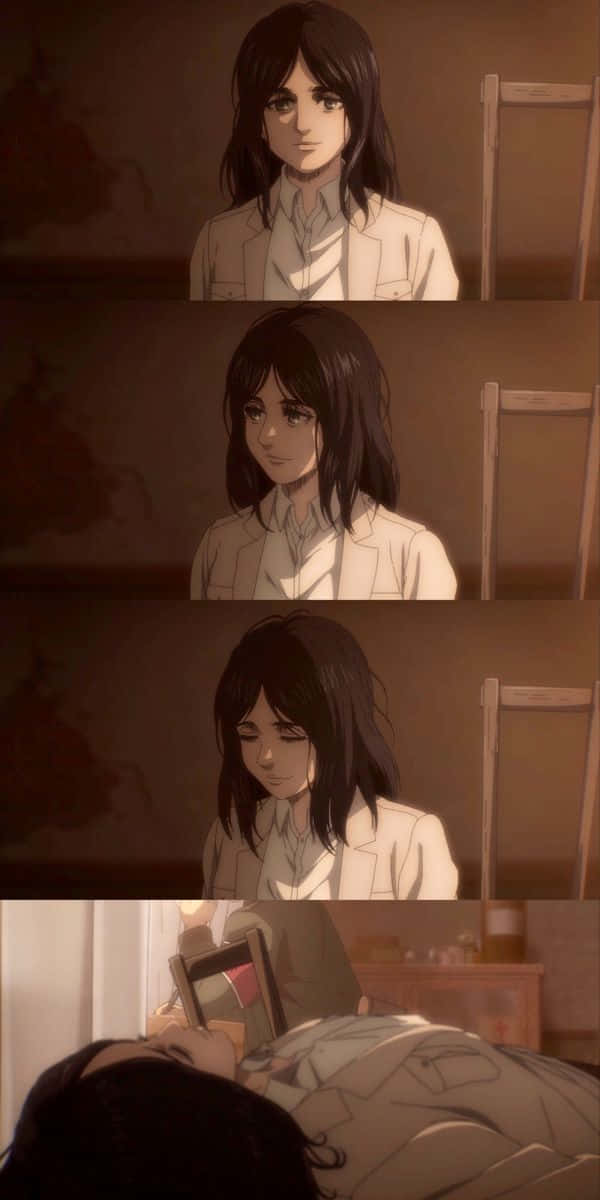 Pieck, dark hair, white coat, SD Phone Wallpaper