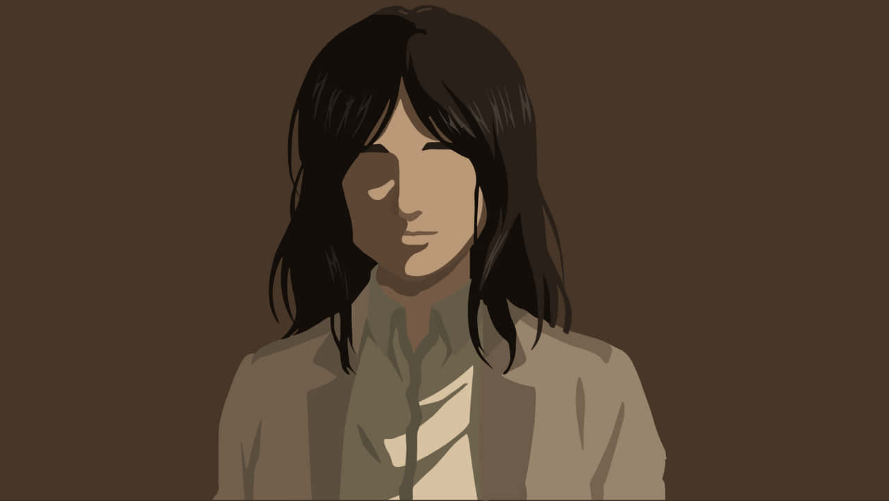 Pieck, anime character, long dark hair, HD Desktop Wallpaper