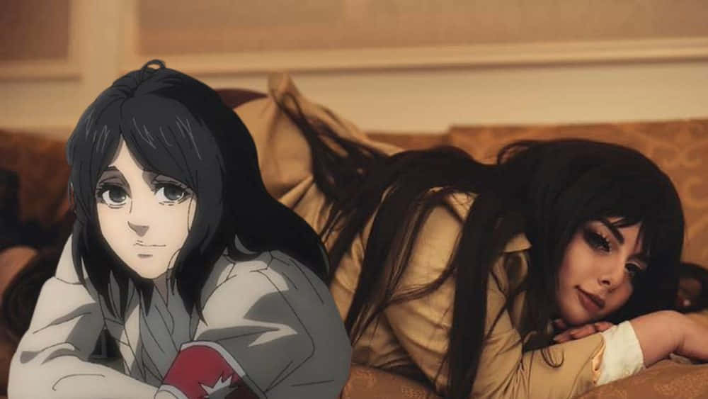 Pieck, anime girls, couch, SD Desktop Wallpaper