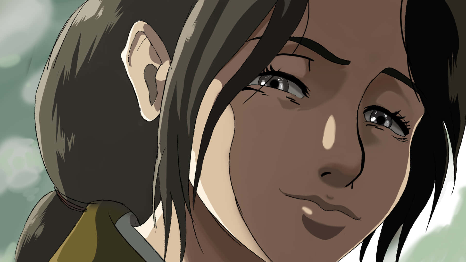 Pieck, anime portrait, young woman, Full HD Desktop Wallpaper