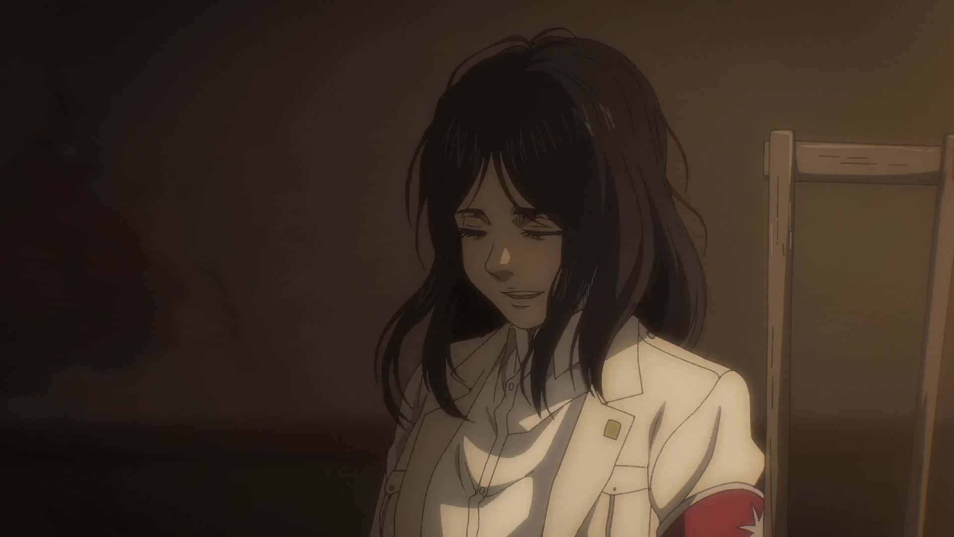 Pieck, anime girl, dark hair, Full HD Desktop Wallpaper