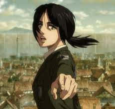 Pieck, anime girl, black hair, SD Desktop Wallpaper