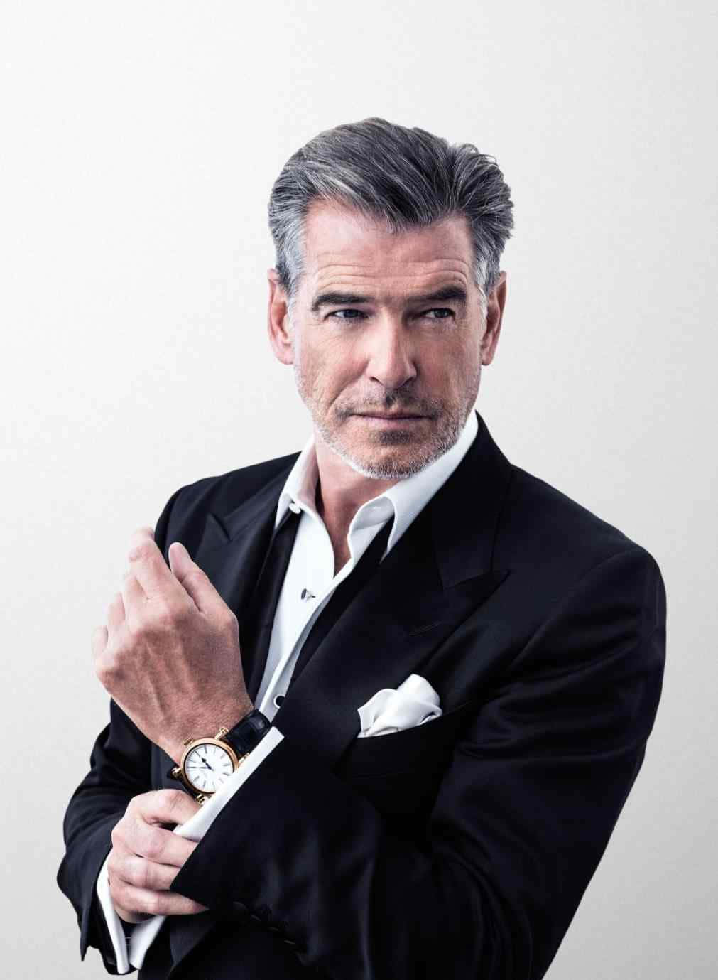 Pierce Brosnan, white shirt, black suit, HD Phone Wallpaper