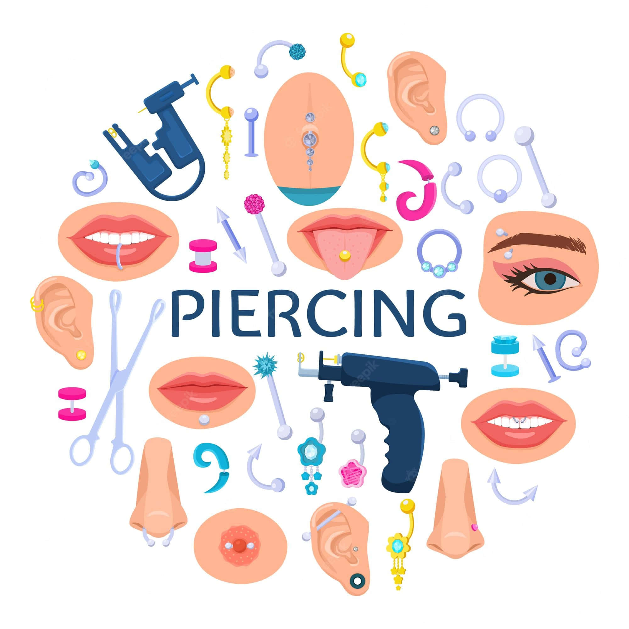 silver color tools piercing, PIERCING, body piercings, Full HD Desktop Wallpaper