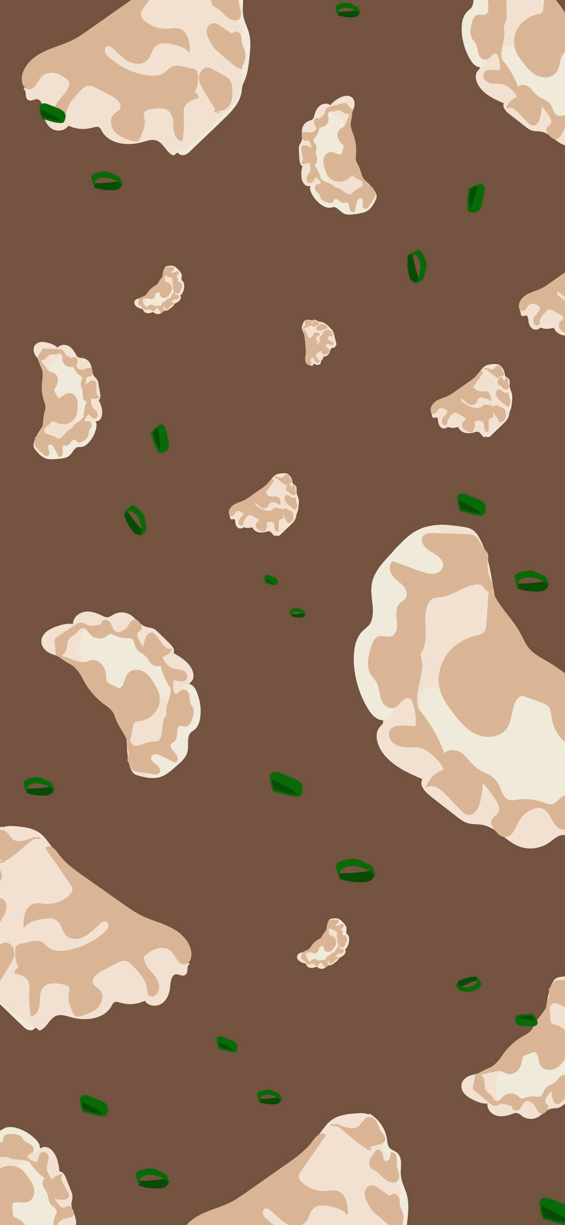 beige dumplings, green scallions, brown background, Full HD Phone Wallpaper