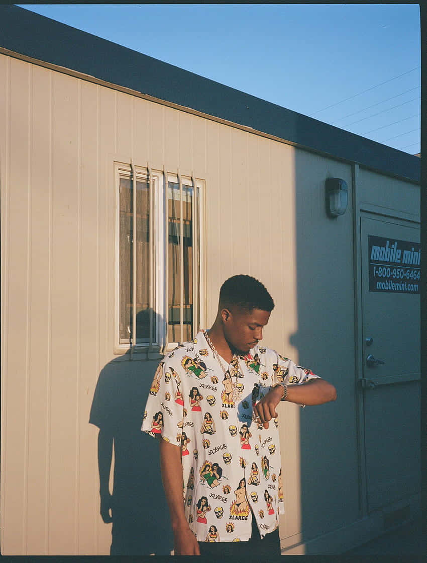Pierre Bourne, golden hour, graphic-print shirt, SD Phone Wallpaper