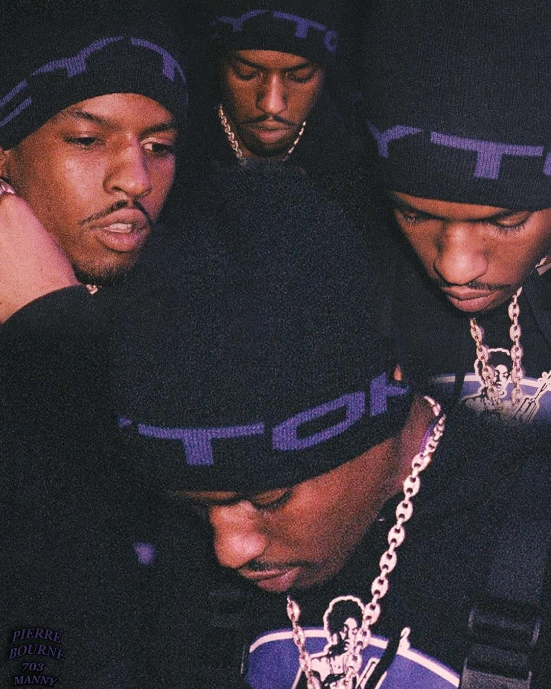 black beanies, purple lettering, gold chains, HD Phone Wallpaper