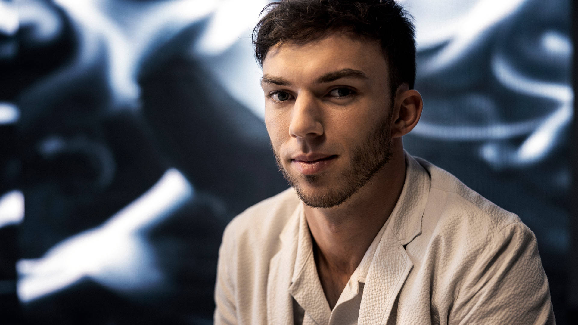 Pierre Gasly, dark hair, light jacket, Full HD Desktop Wallpaper