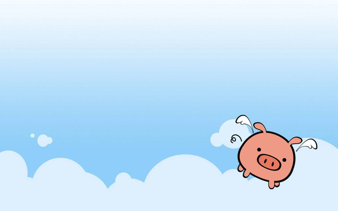 Piggy, wings, pink, HD Desktop Wallpaper