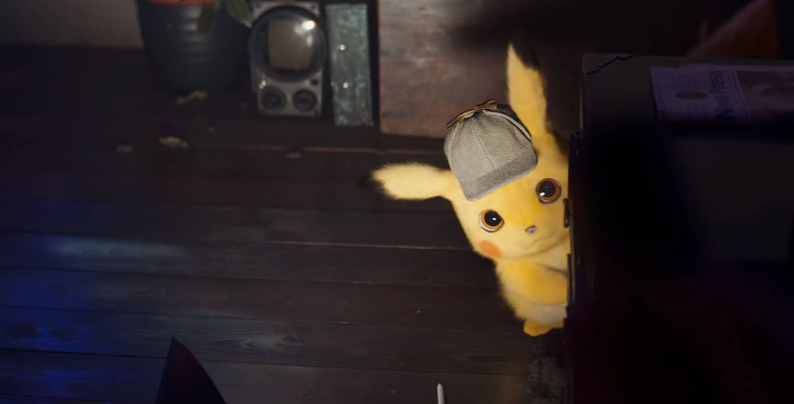 Pikachu 3d, detective hat, yellow Pikachu, 2K Desktop Wallpaper