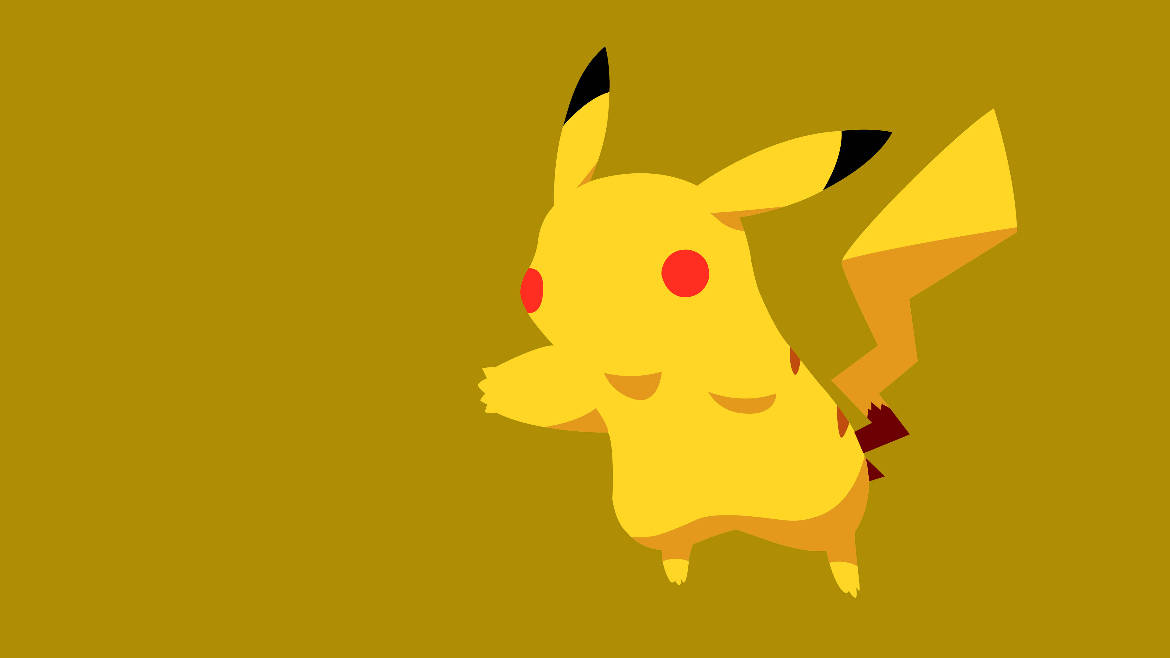 Pikachu, 4K, leaping vector art, 4K Desktop Wallpaper