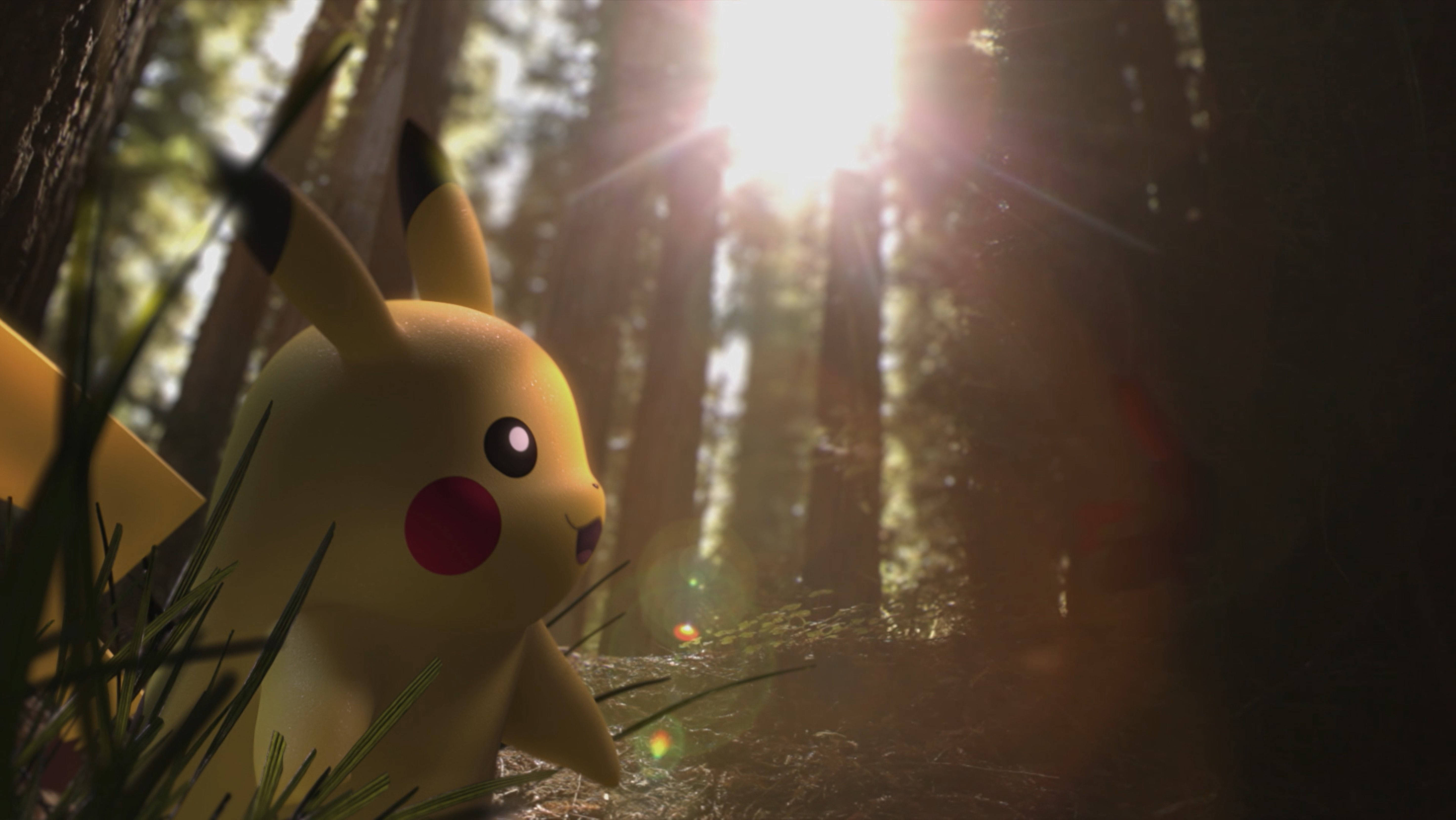 Pikachu, 4K, woods, 5K Desktop Wallpaper