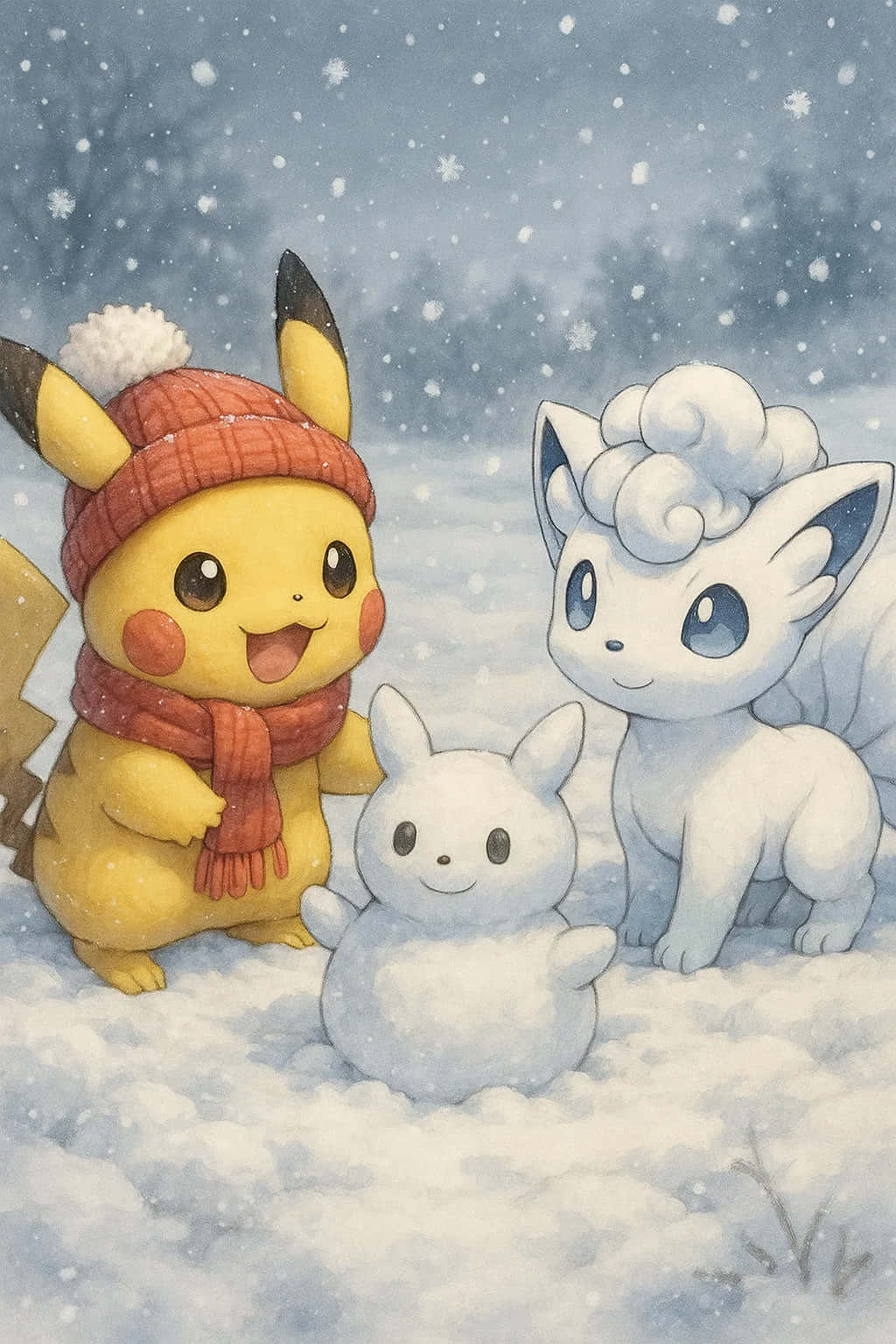 Pikachu, red hat, scarf, HD Phone Wallpaper