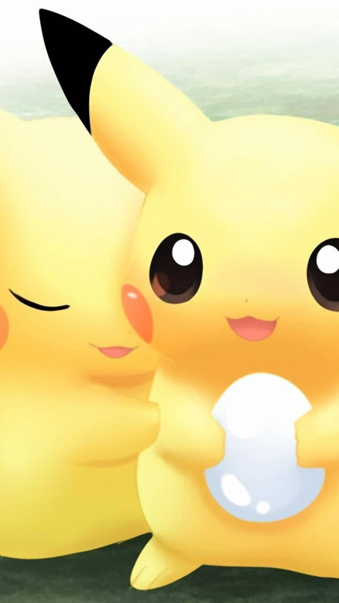 Pikachu, iPhone, couple art, Full HD Phone Wallpaper