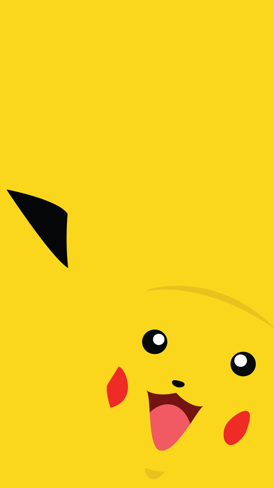 Pikachu, iPhone, bright yellow background, Full HD Phone Wallpaper