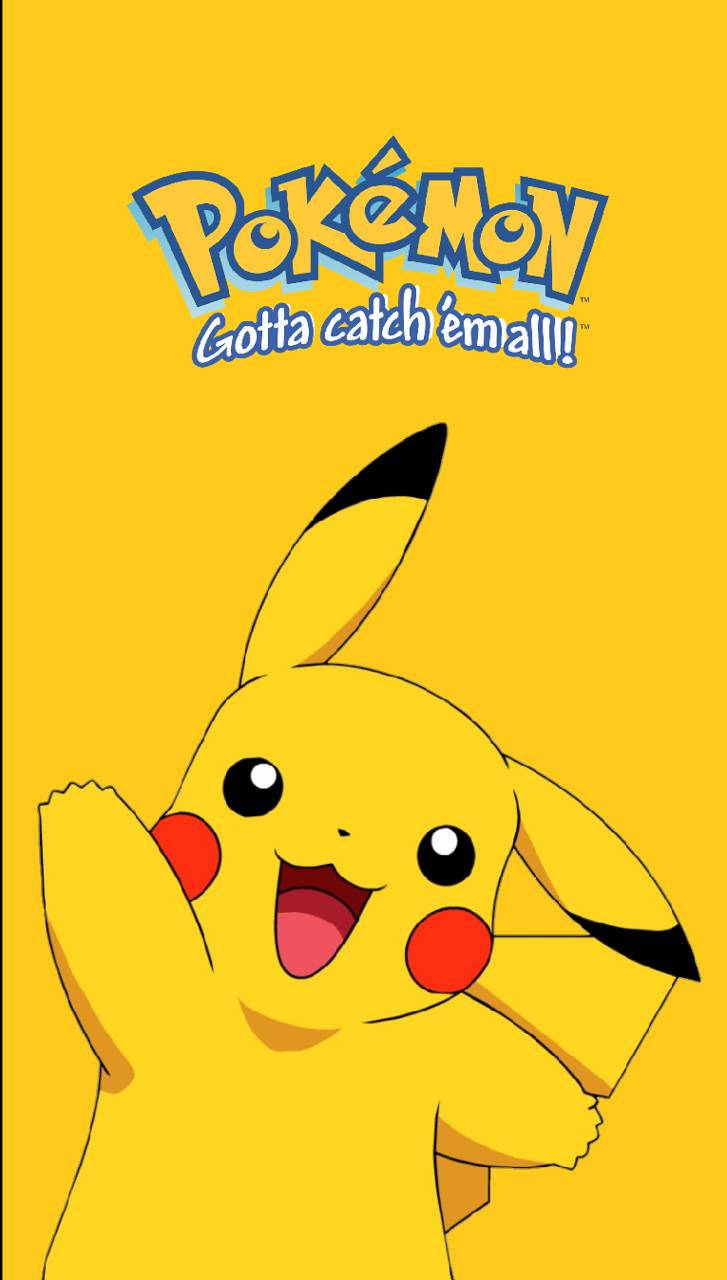 Pikachu, iPhone, Pokémon slogan, HD Phone Wallpaper