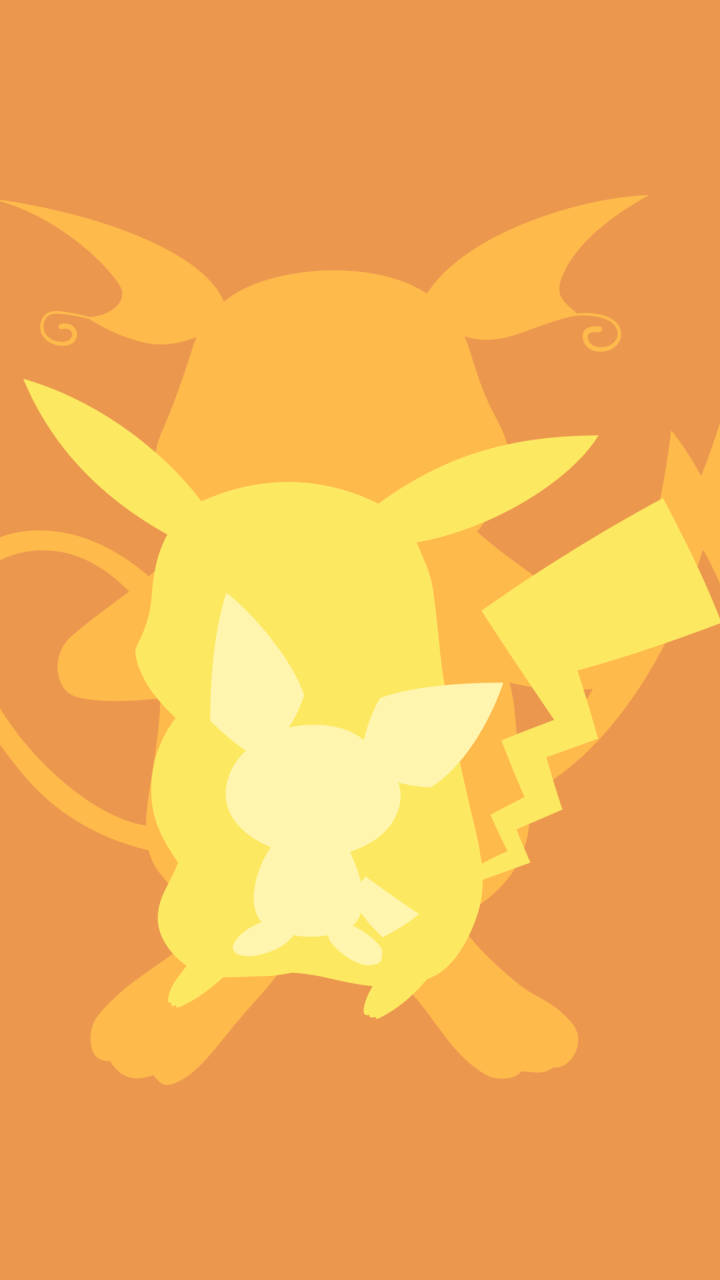 Pikachu, iPhone, evolution silhouettes, HD Phone Wallpaper