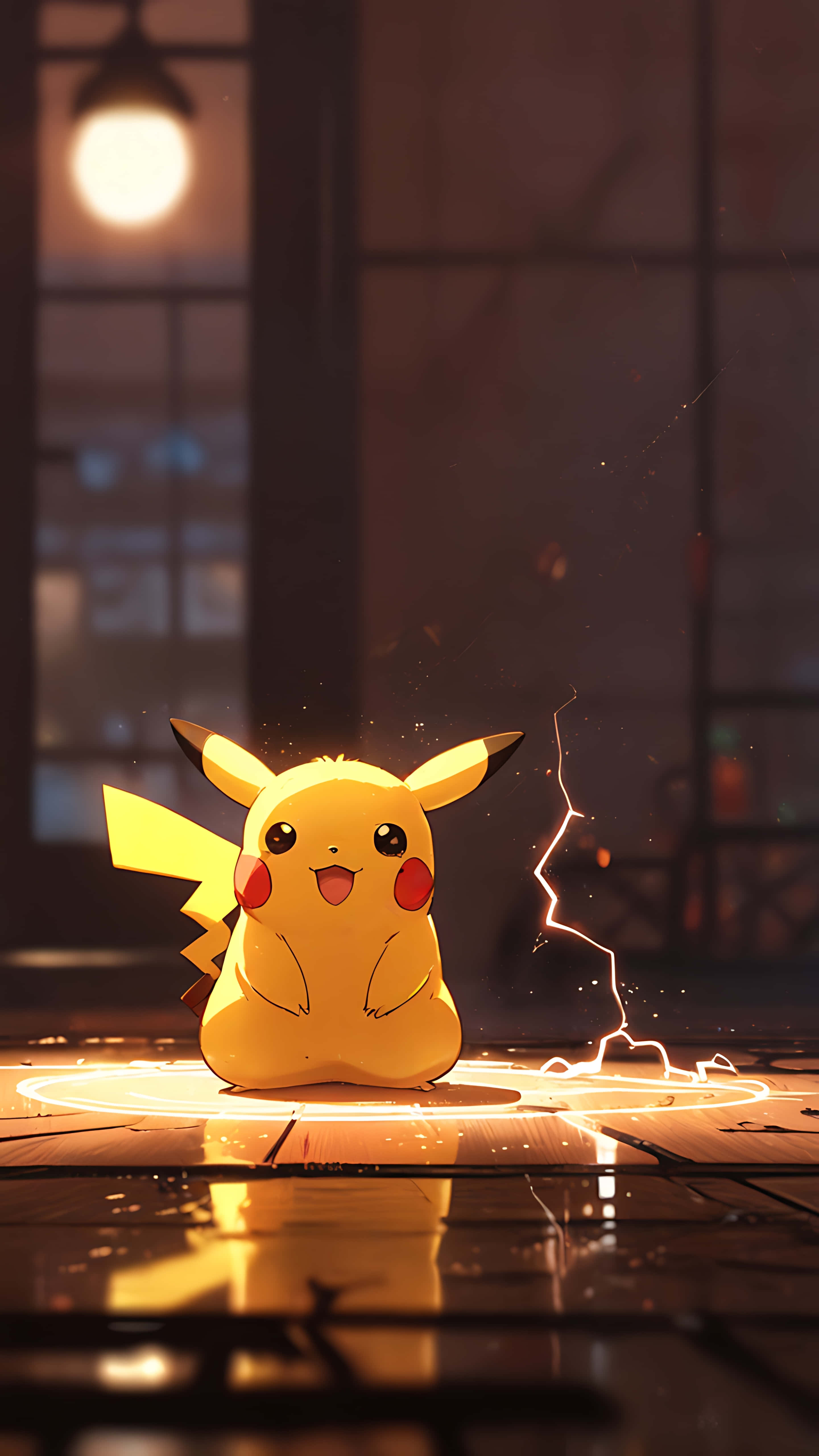 Pikachu, yellow, electric sparks, 5K Phone Wallpaper