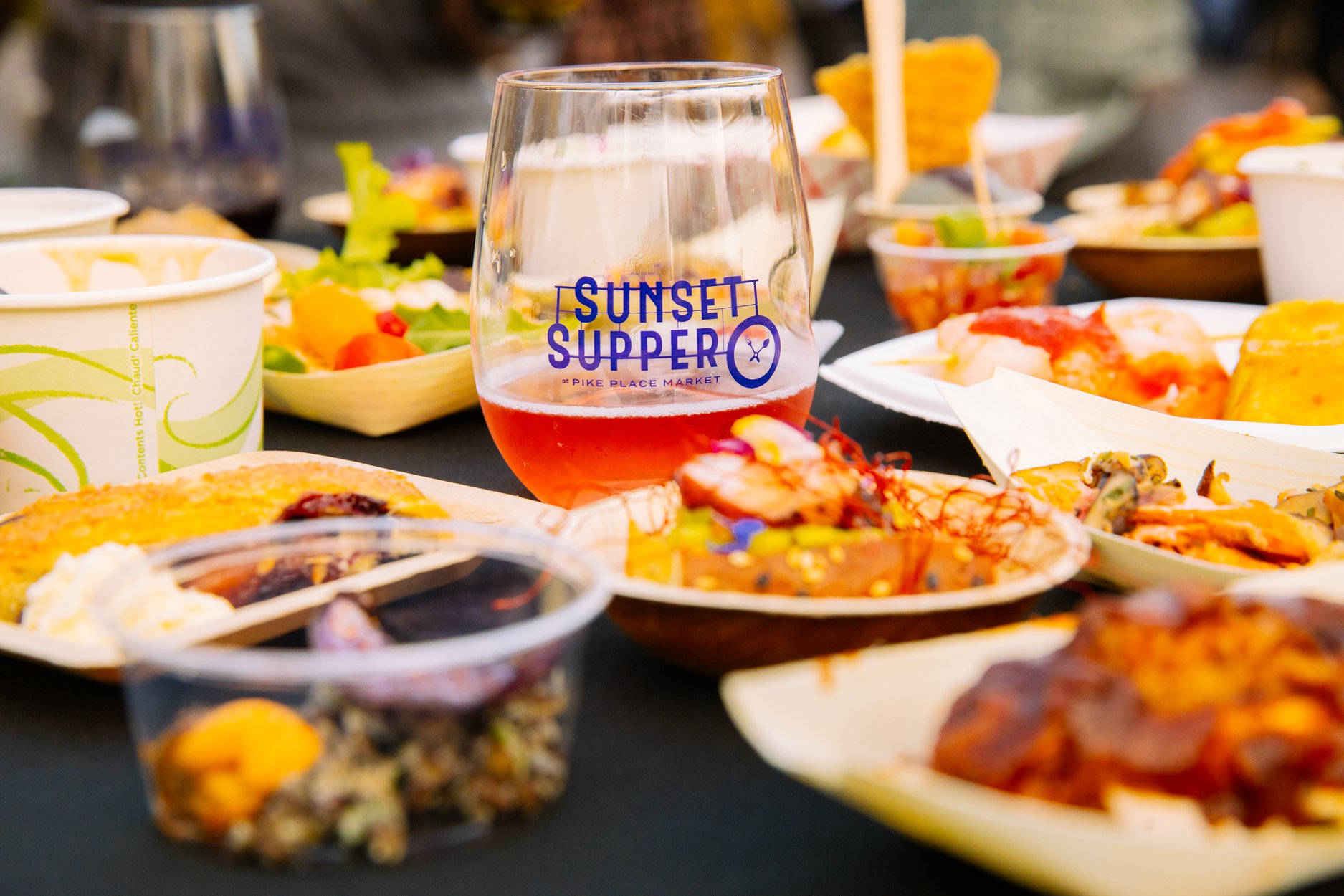 Pike Place Market, Sunset Supper, gourmet dishes, HD Desktop Wallpaper