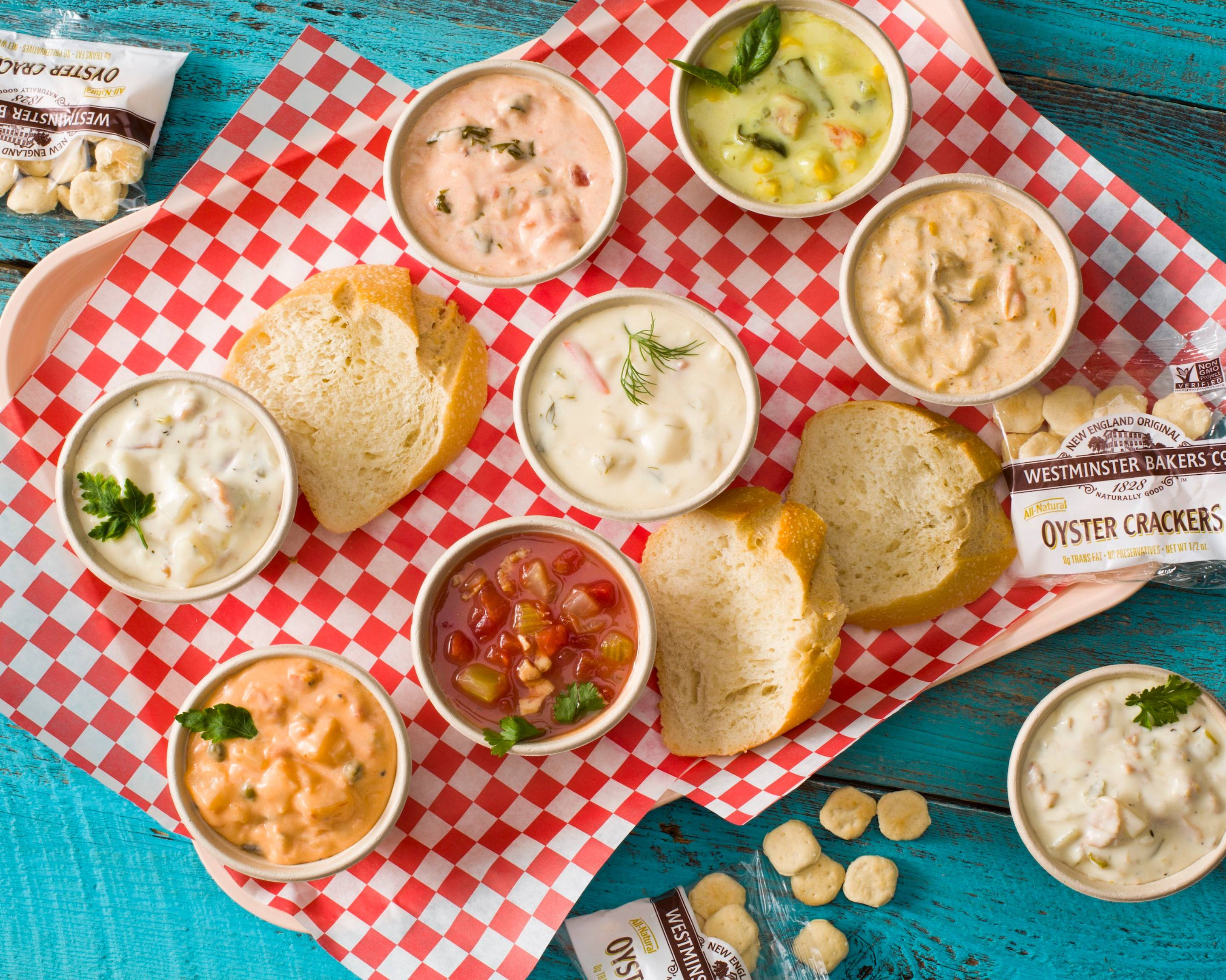 Pike Place Market, creamy seafood dips, fresh bread, 2K Desktop Wallpaper
