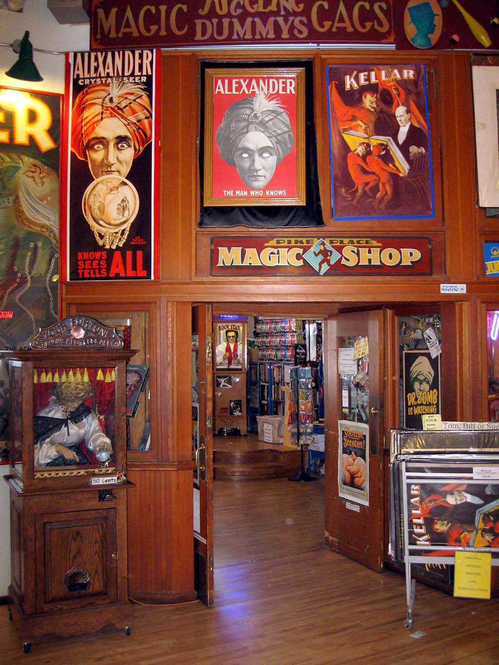 Pike Place Market, magic shop, vintage, HD Phone Wallpaper