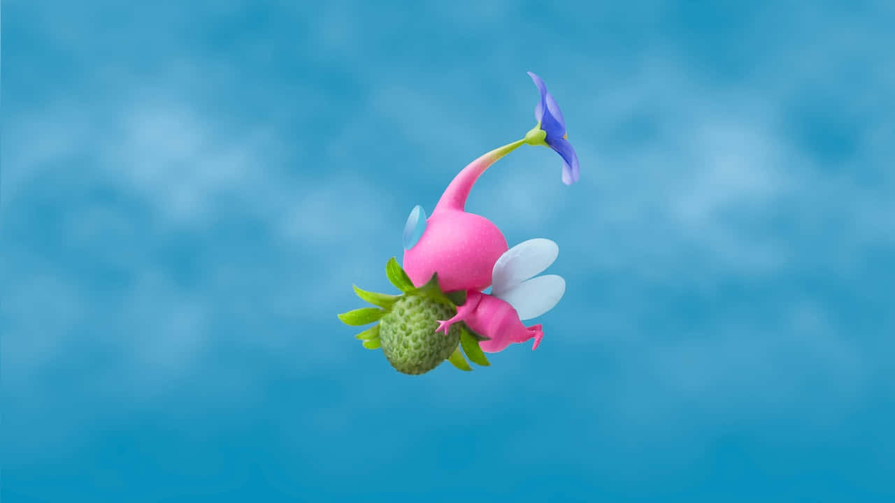 Pikmin 4, flying pink character, white wings, HD Desktop Wallpaper