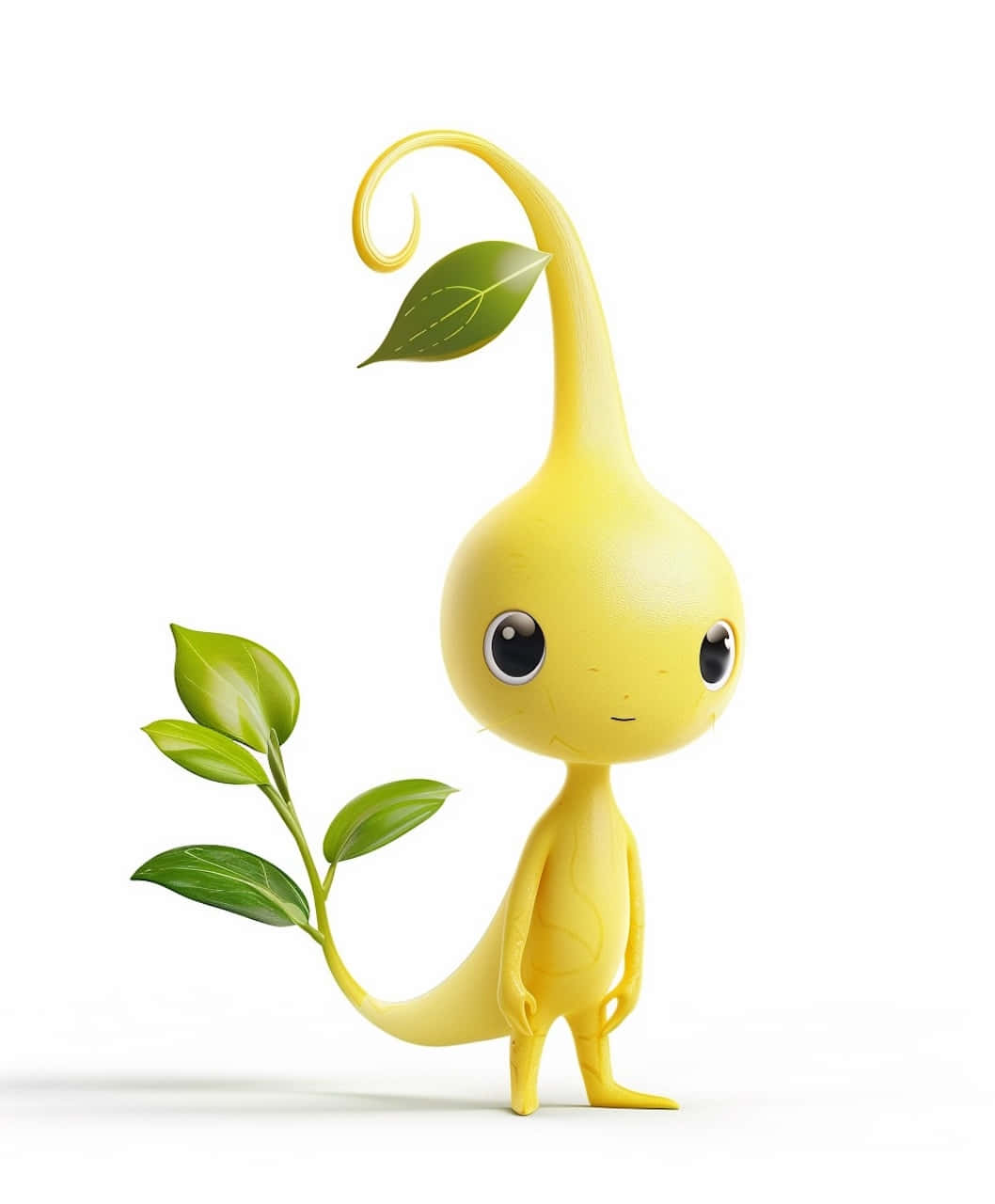 Yellow Pikmin, leafy tail, head sprout, HD Phone Wallpaper