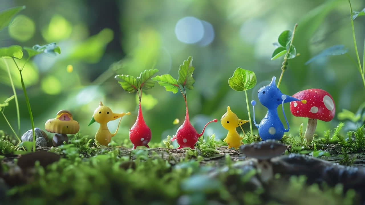 Pikmin, forest, mossy forest floor, HD Desktop Wallpaper