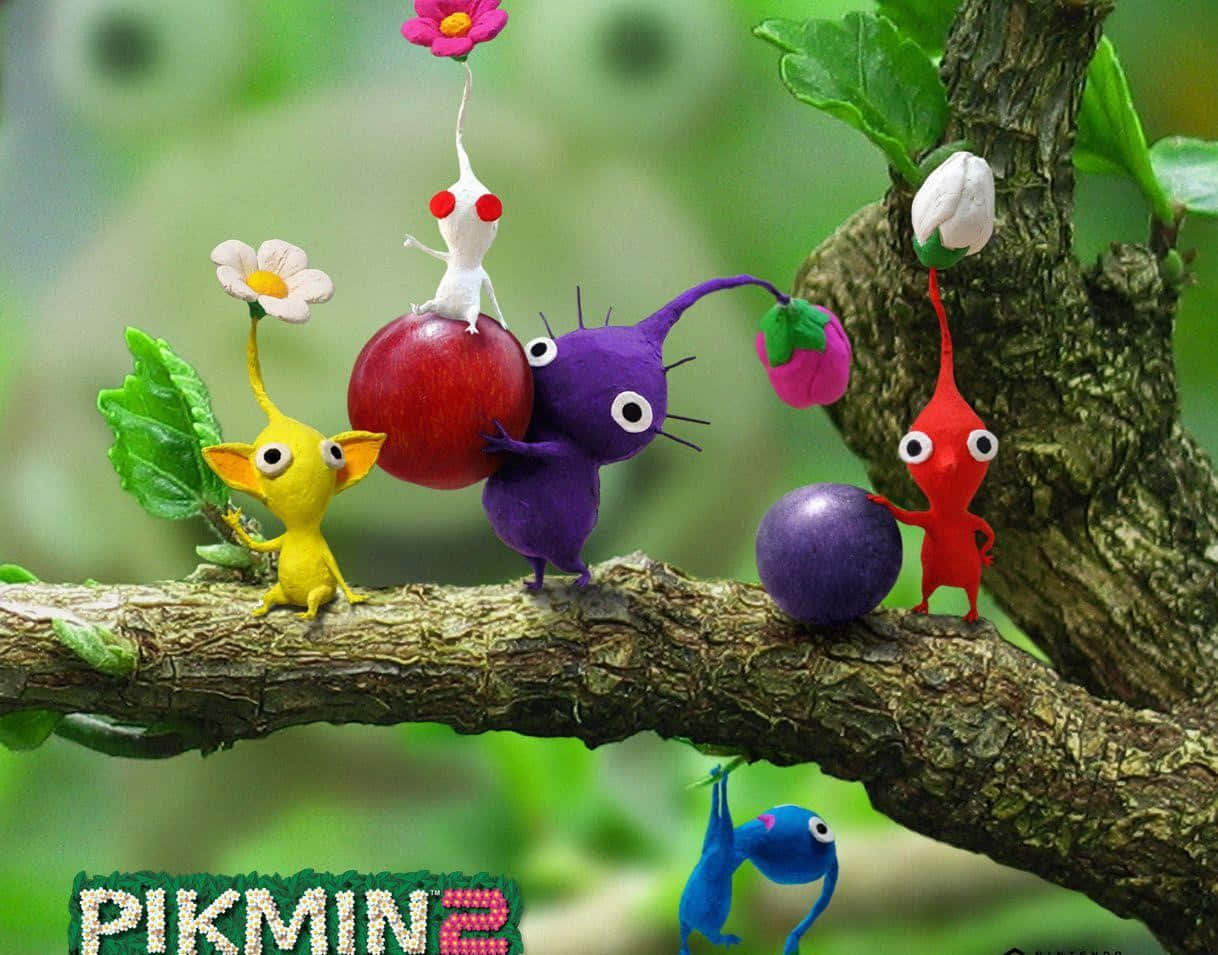 Pikmin, tree branch, fruit, SD Desktop Wallpaper