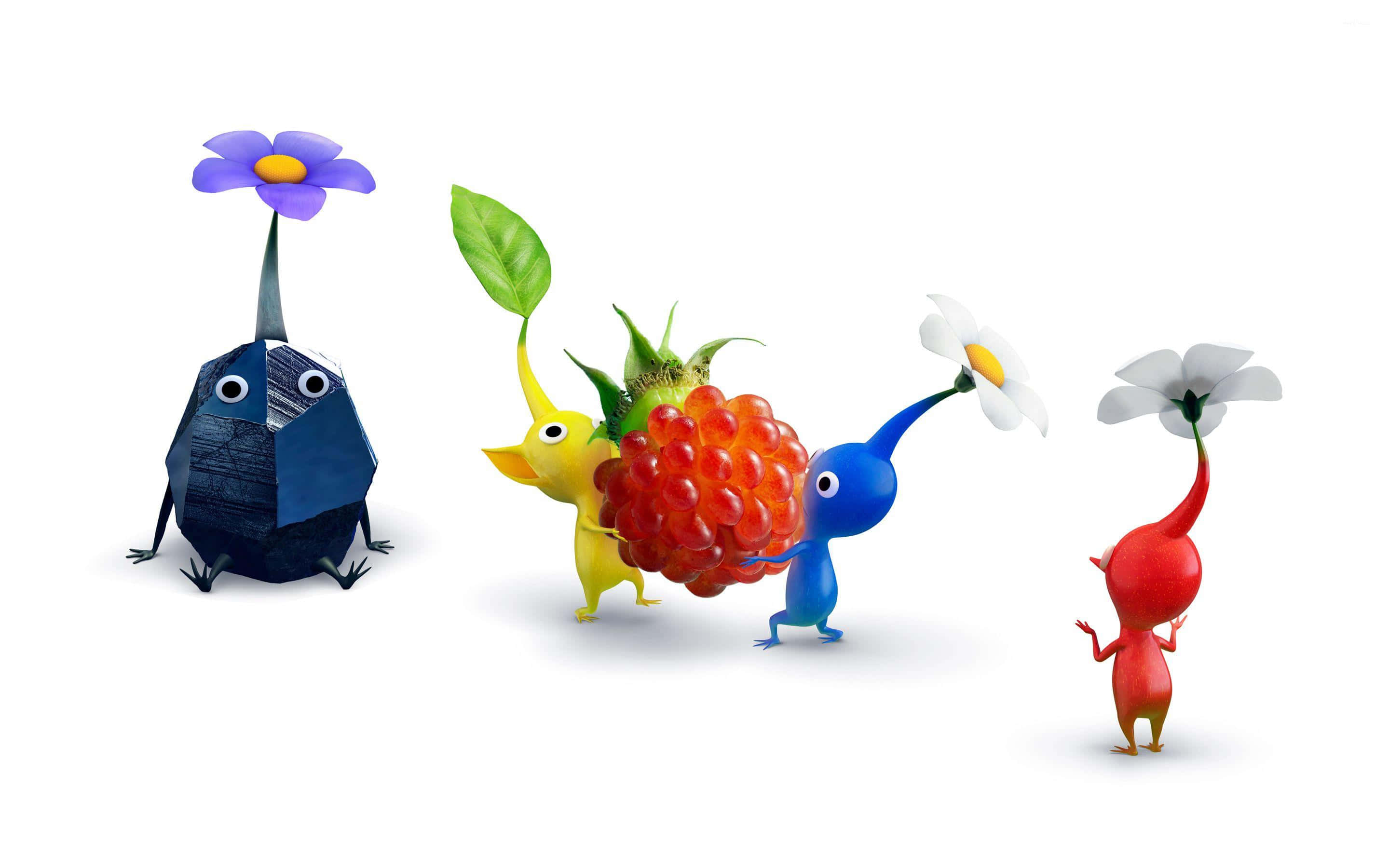 Pikmin, Pikmin characters, flowers, 2K Desktop Wallpaper