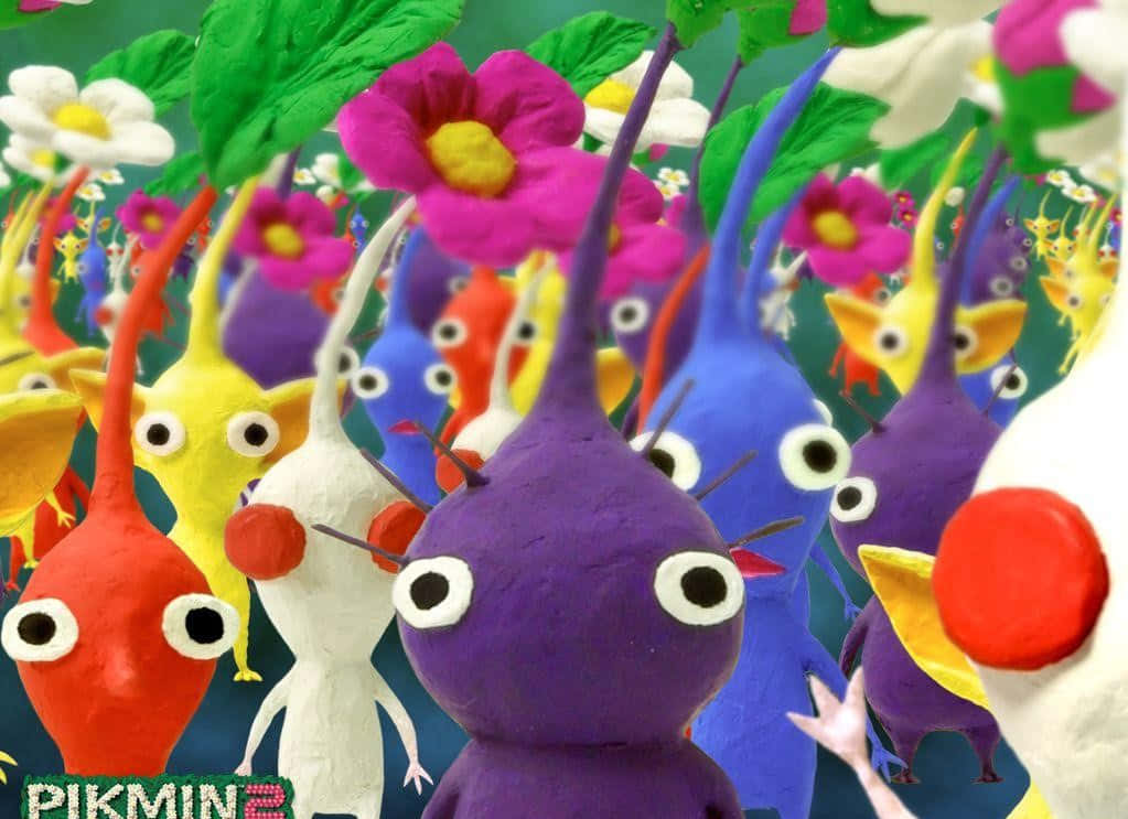 Pikmin, flora, bright flowers, SD Desktop Wallpaper