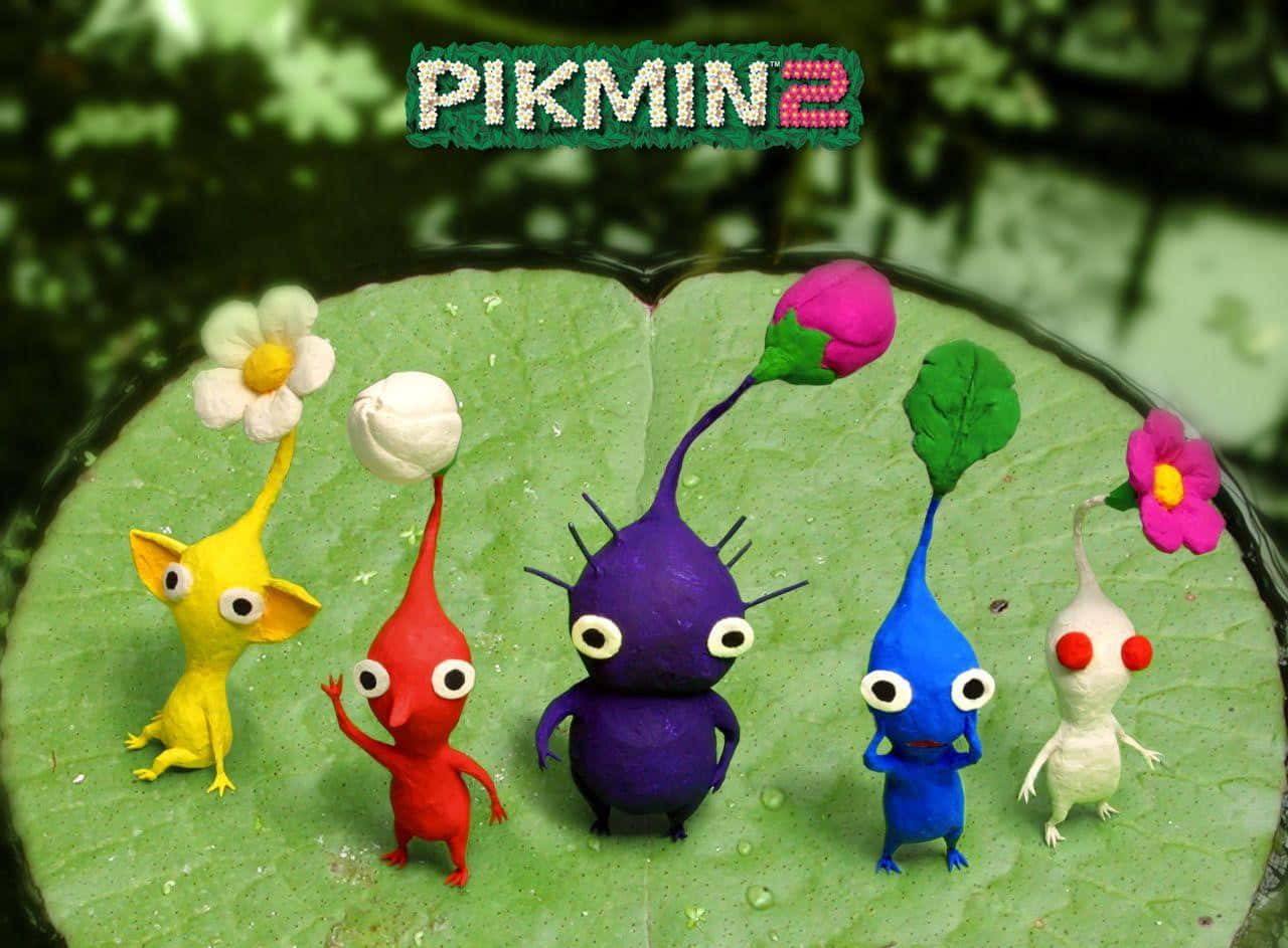 Pikmin, giant green lily pad, flowers, HD Desktop Wallpaper