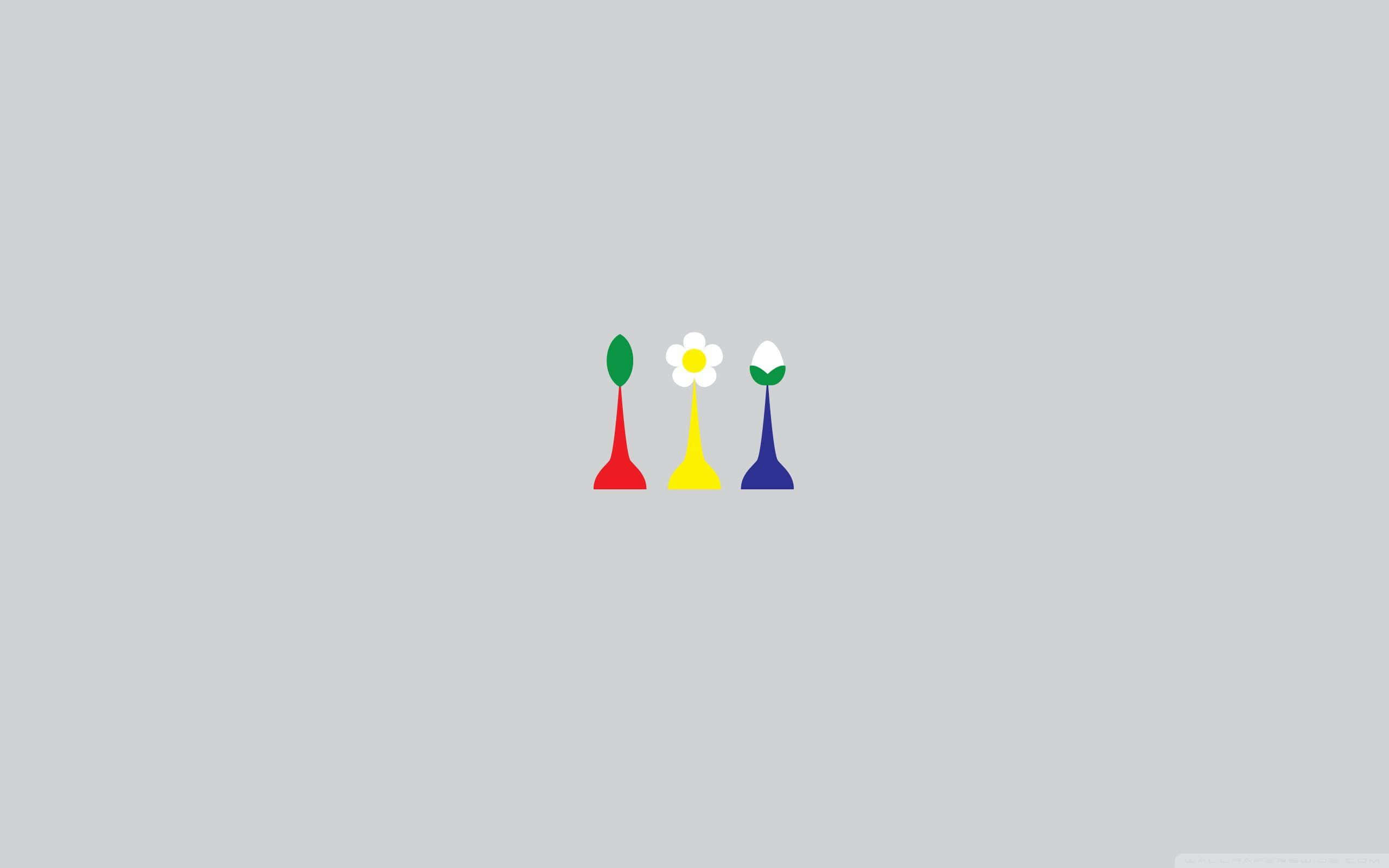 Pikmin, red, yellow, 2K Desktop Wallpaper