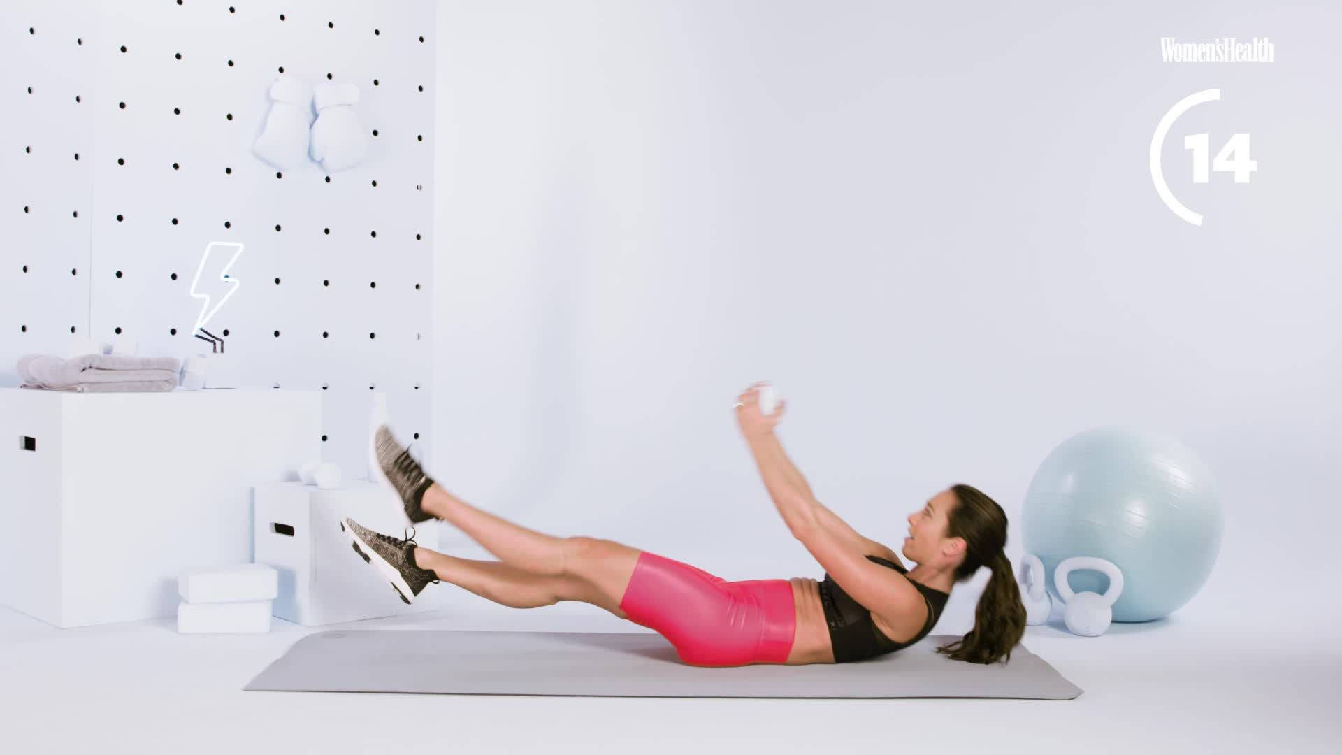 pink shorts, core exercise, mat, Full HD Desktop Wallpaper